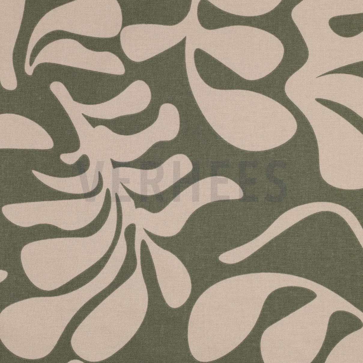 CANVAS VINTAGE LEAVES ARMY GREEN (high resolution)