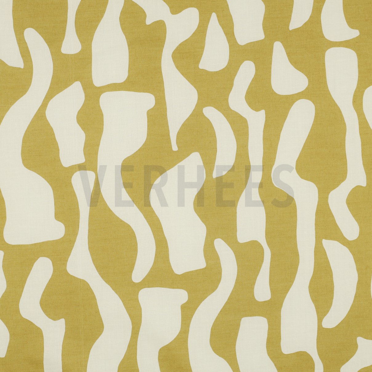 COTTON VOILE ABSTRACT LIGHT YELLOW (high resolution)