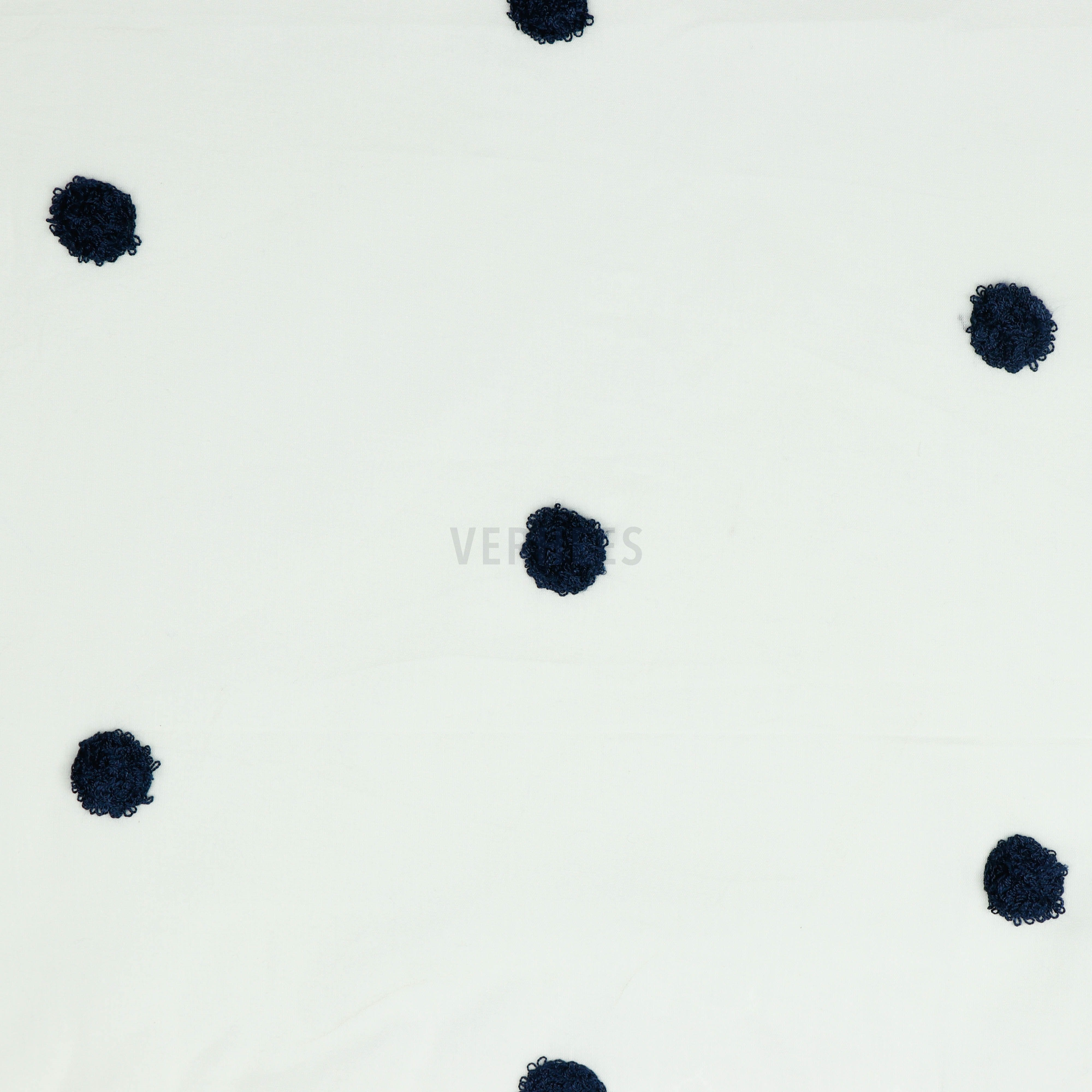 COTTON VOILE DOTS WHITE / NAVY (high resolution)