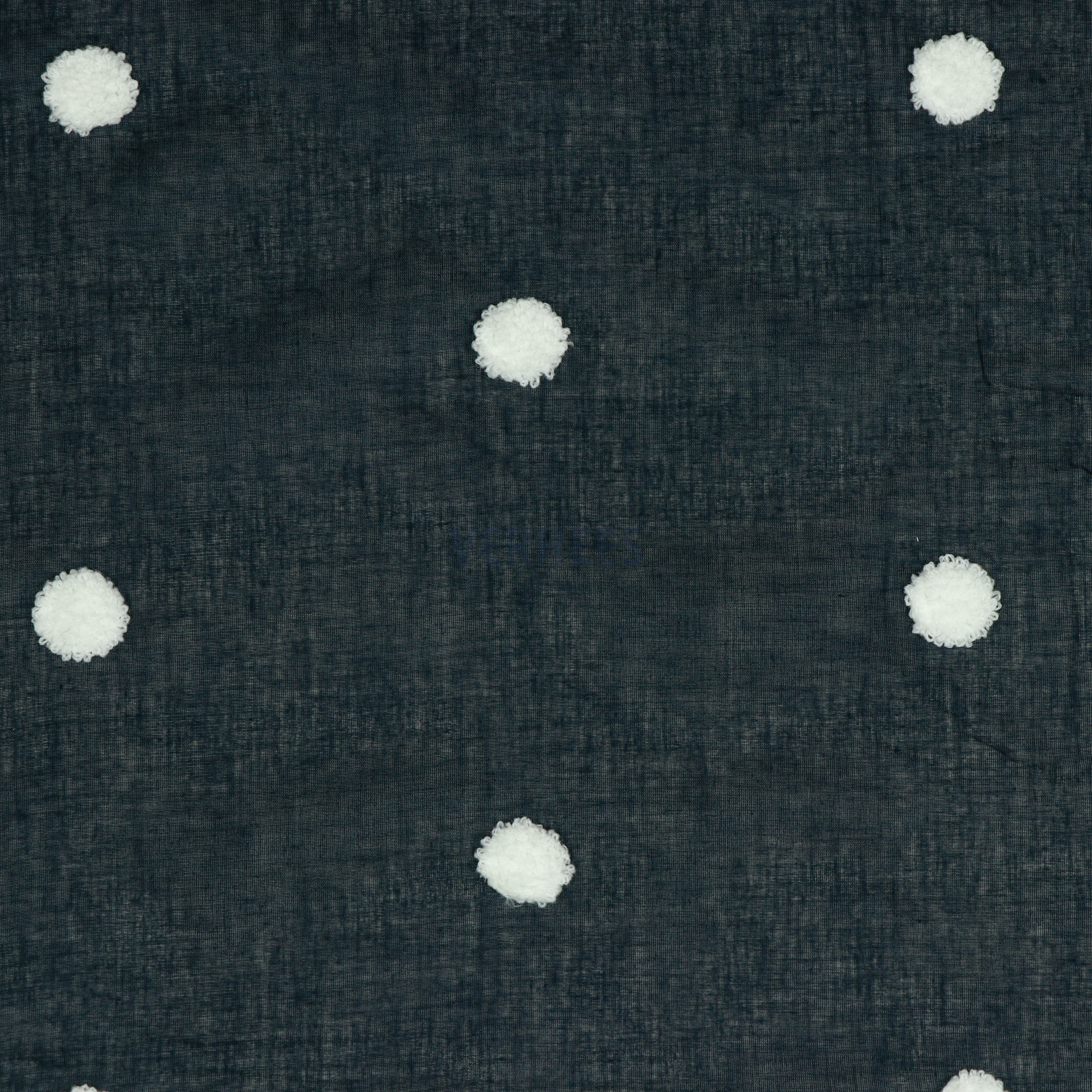 COTTON VOILE DOTS NAVY / WHITE (high resolution)