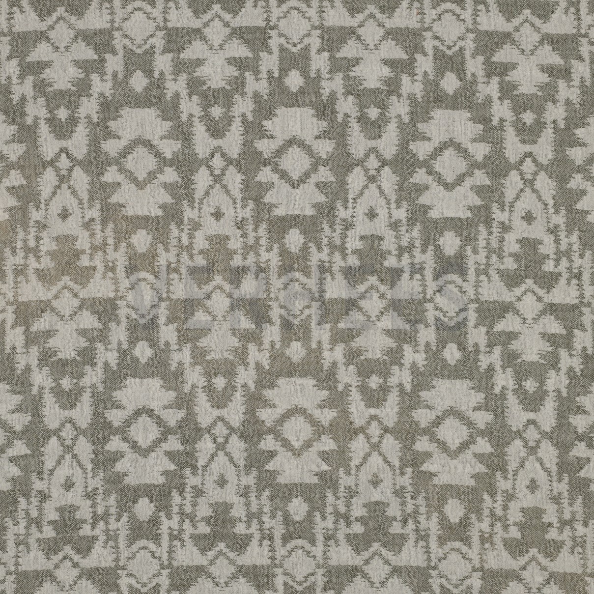 DOUBLE GAUZE JACQUARD AZTEC ARMY GREEN (high resolution)
