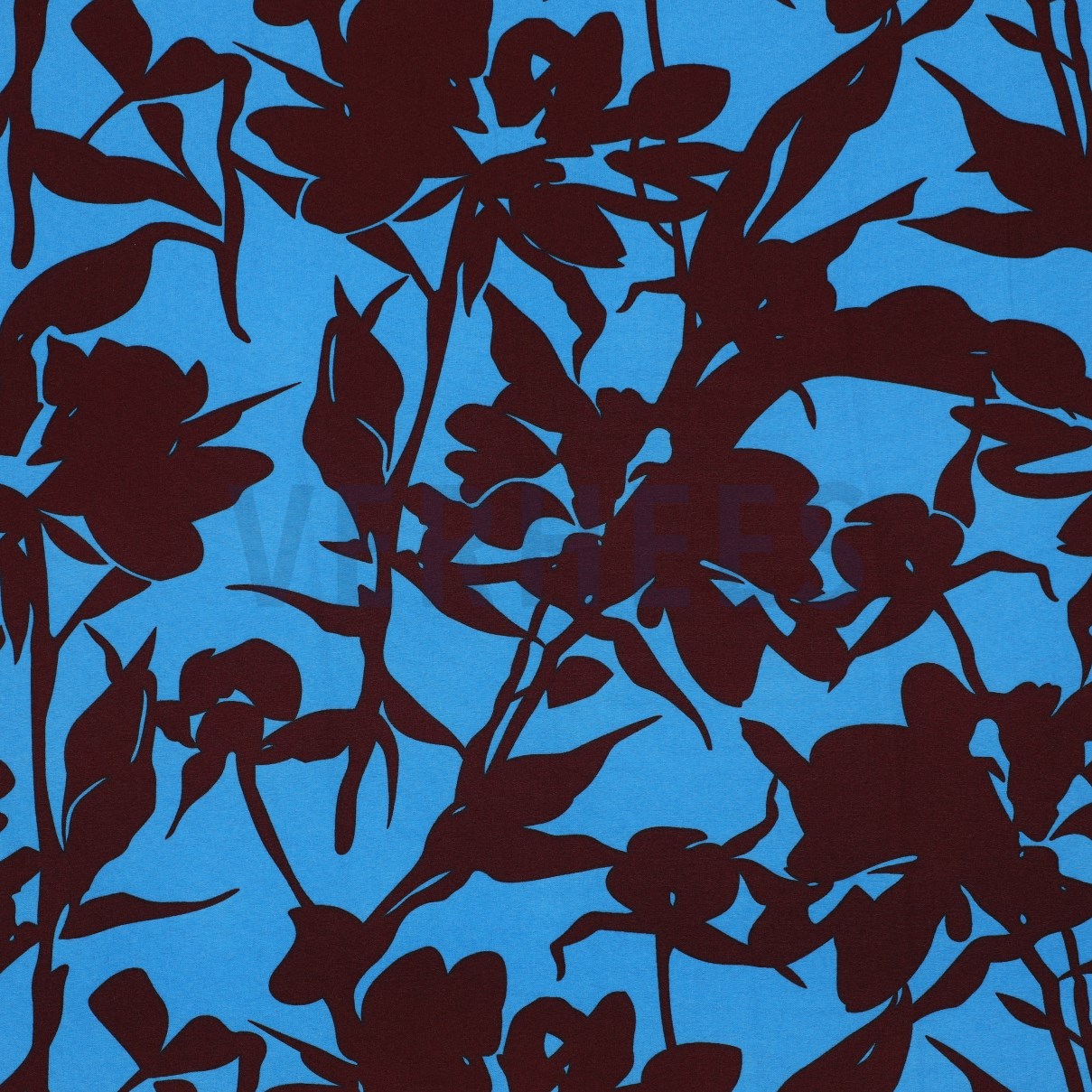MAGNOLIA STRETCH GRAPHIC BROWN / BLUE (high resolution)