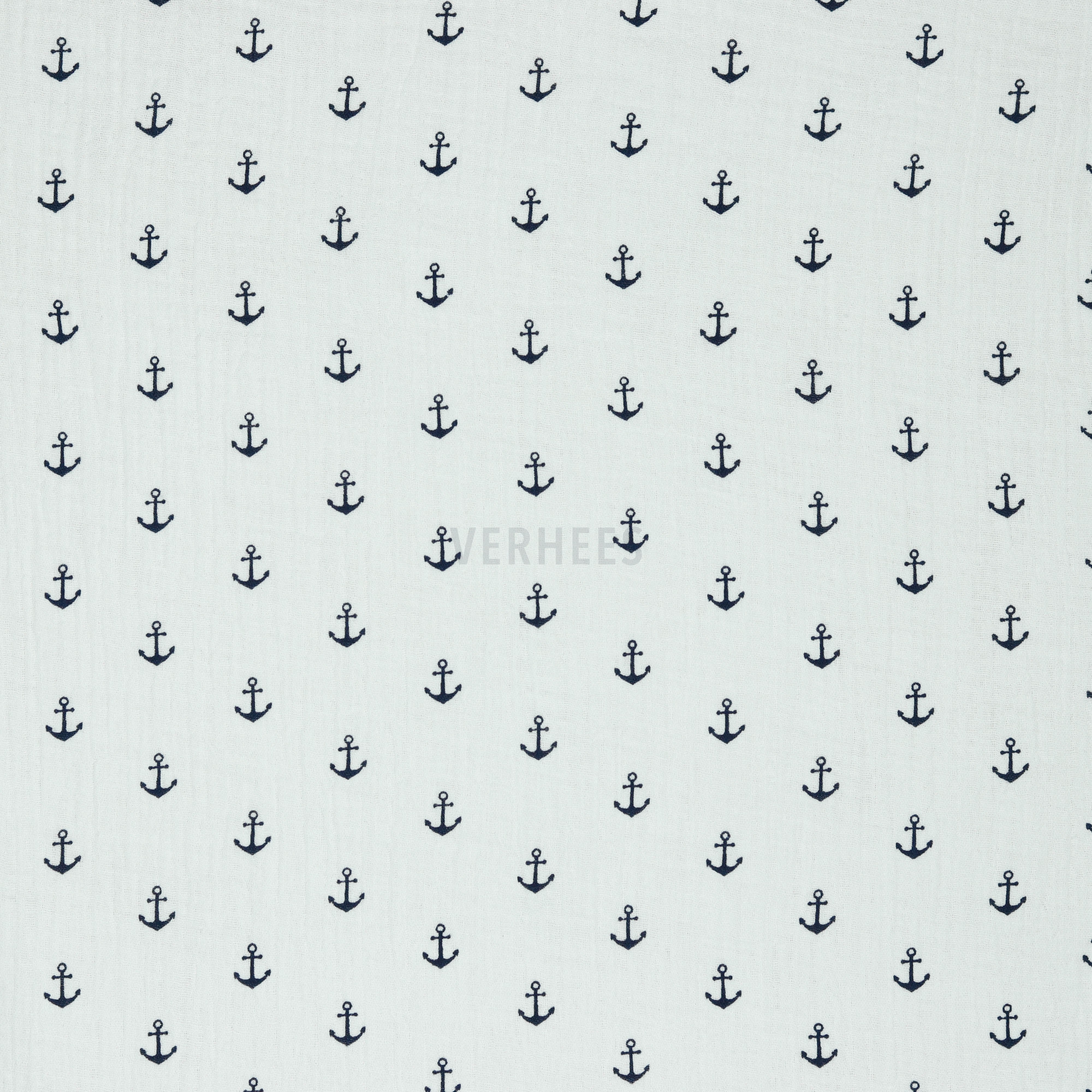 DOUBLE GAUZE ANCHOR WHITE/NAVY (high resolution)