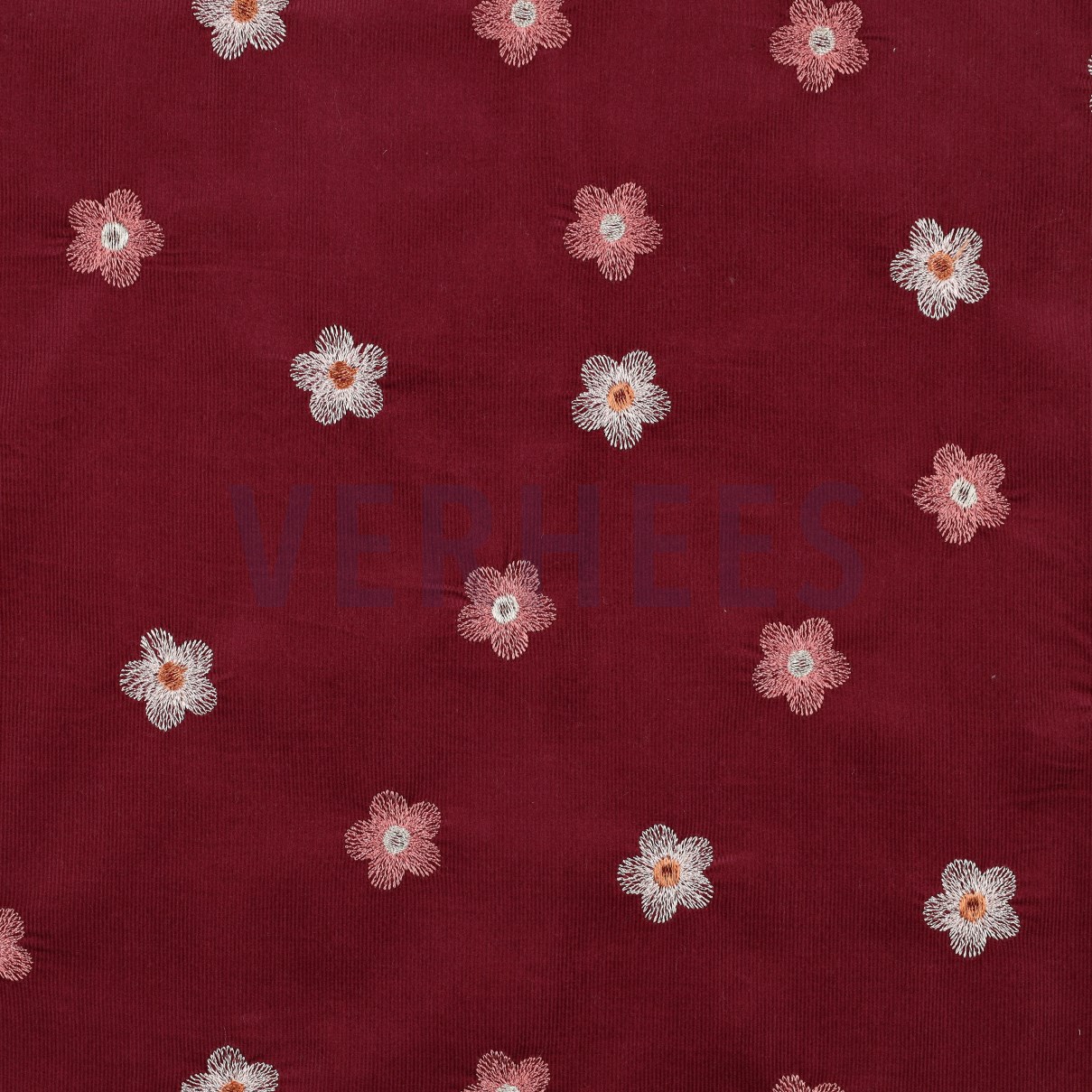 BABYCORD 21W EMBROIDERY FLOWER BORDEAUX (high resolution)