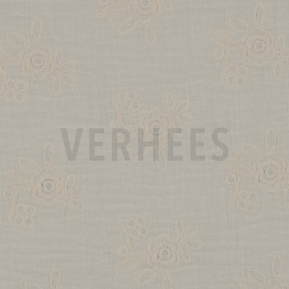 DOUBLE GAUZE EMBROIDERY FLOWERS OFF WHITE (high resolution)