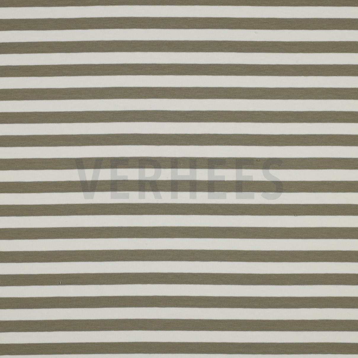 FRENCH TERRY YARN DYED STRIPES MOSS GREEN / OFF WHITE (high resolution)