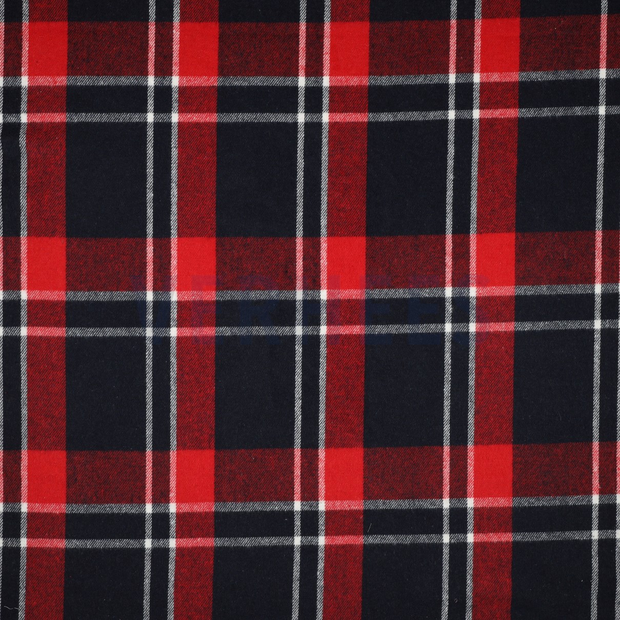 BRUSHED CHECKS YARN DYED NAVY/ RED (high resolution)