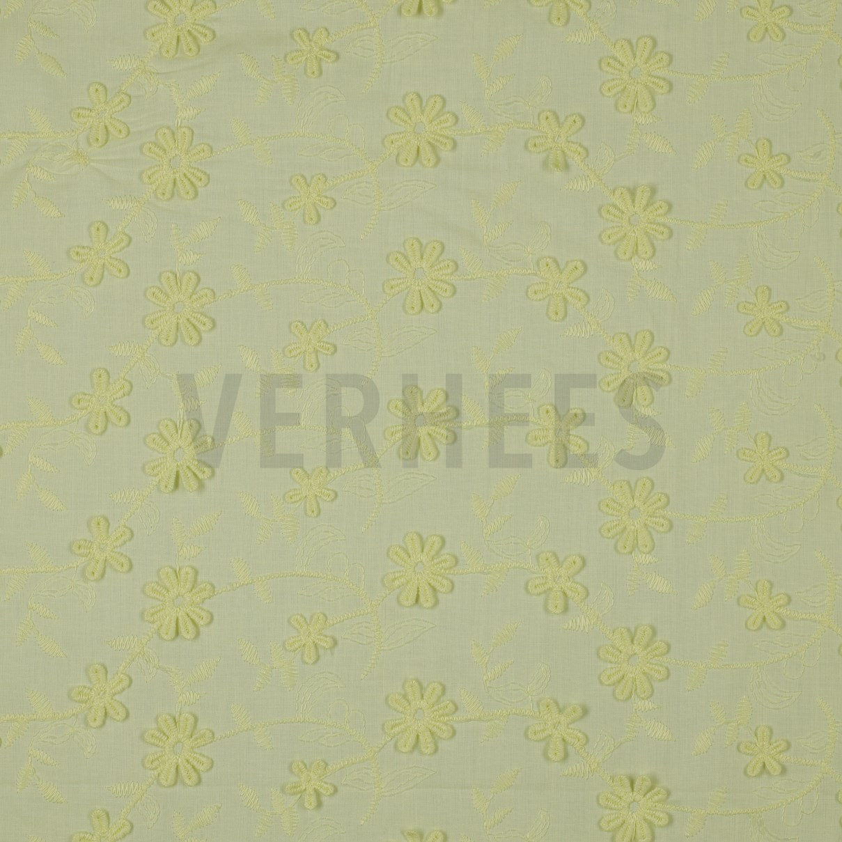 COTTON VOILE EMBROIDERY FLOWERS YELLOW (high resolution)