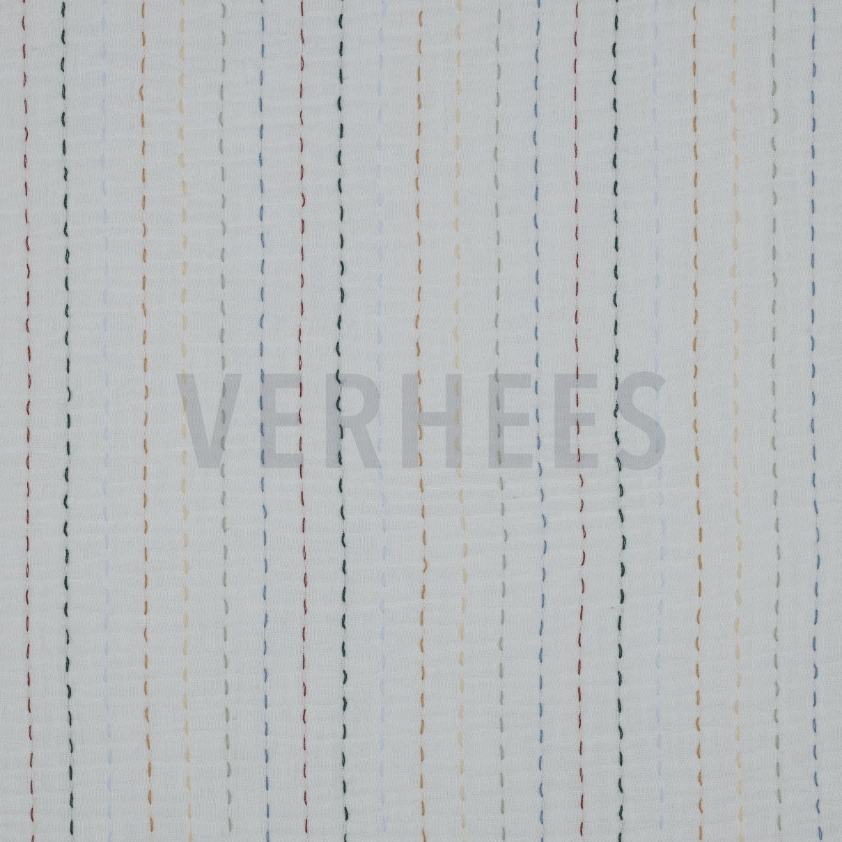 DOUBLE GAUZE EMBROIDERY STRIPES WHITE (high resolution)
