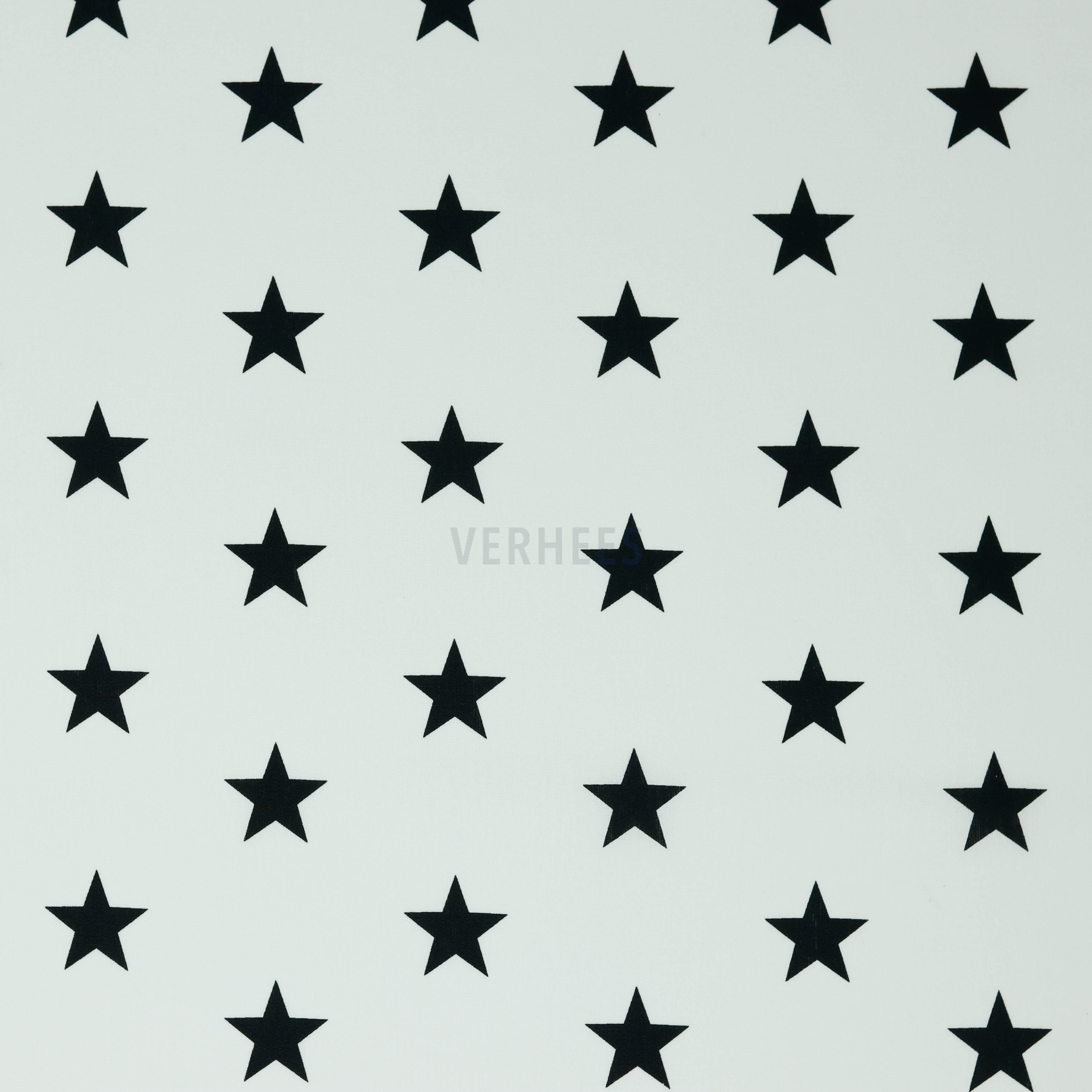 POPLIN STARS WHITE/BLACK (high resolution)