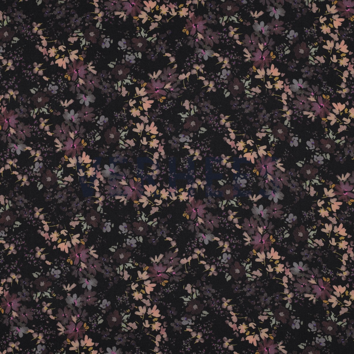ROSELLA STRETCH DIGITAL FLOWERS BLACK (high resolution)