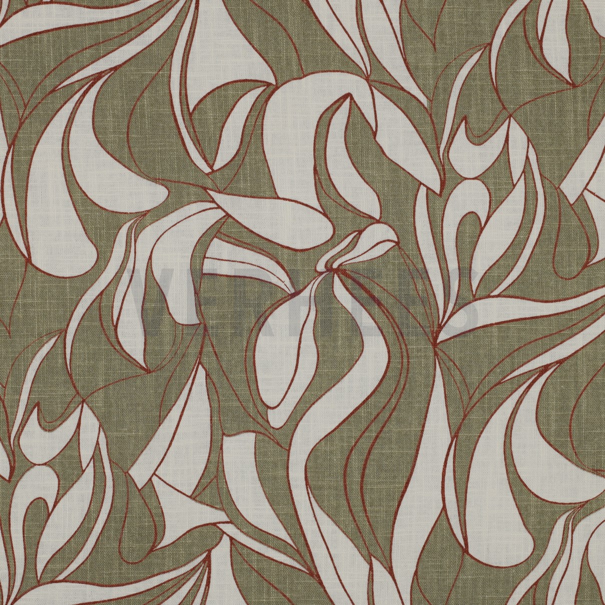 LINEN WASHED ABSTRACT OLIVE (high resolution)