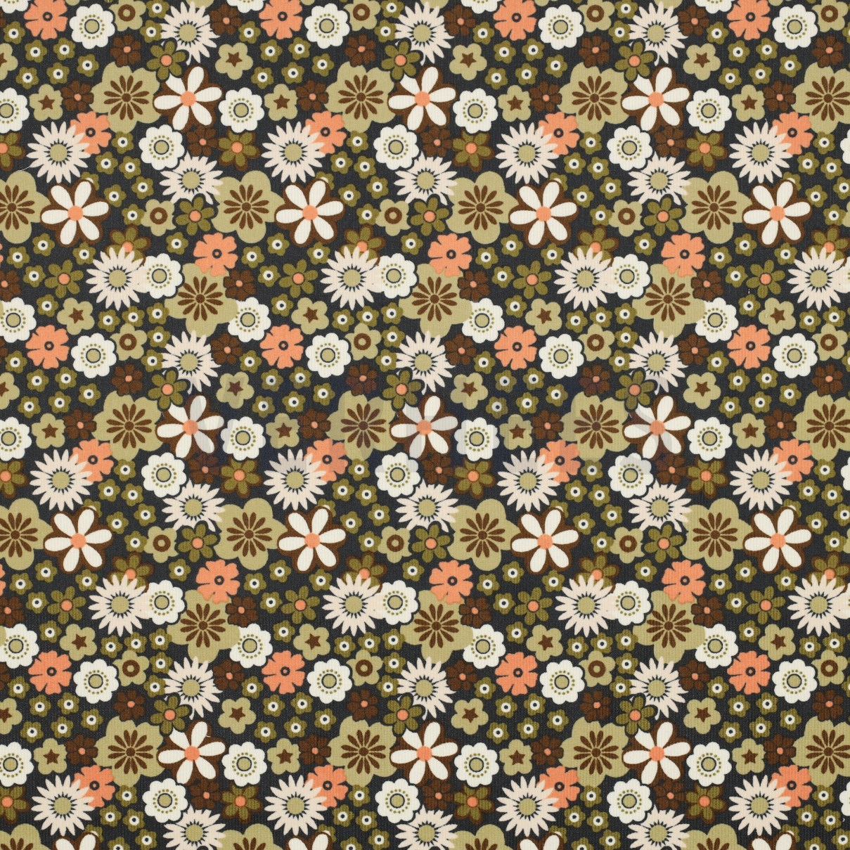 BABYCORD FLOWERS ARMY GREEN (high resolution)