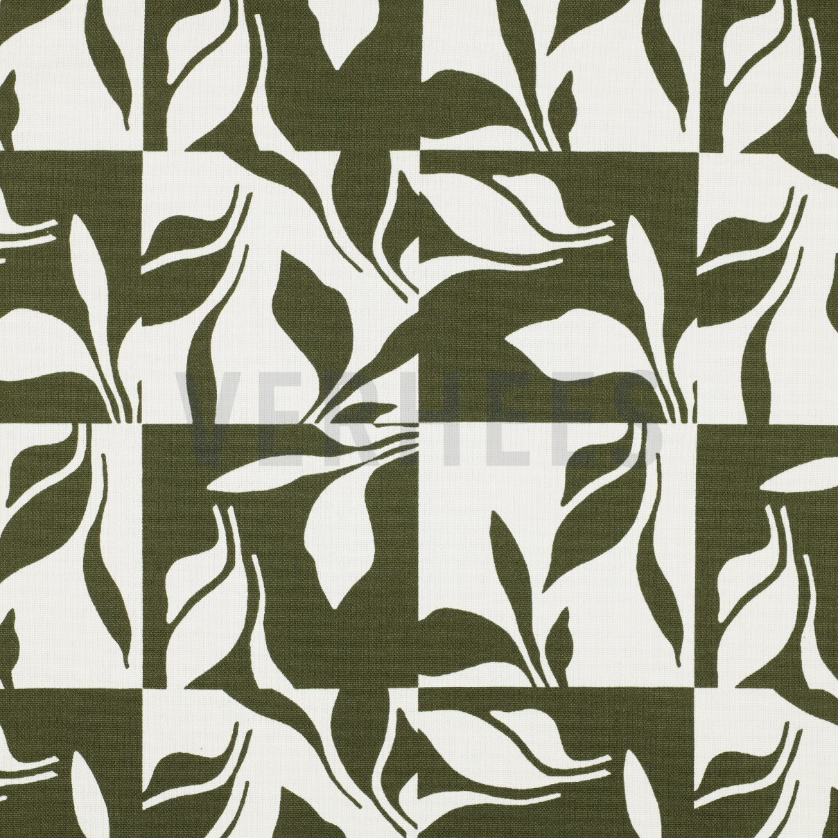 CANVAS ABSTRACT LEAVES FOREST GREEN (high resolution)