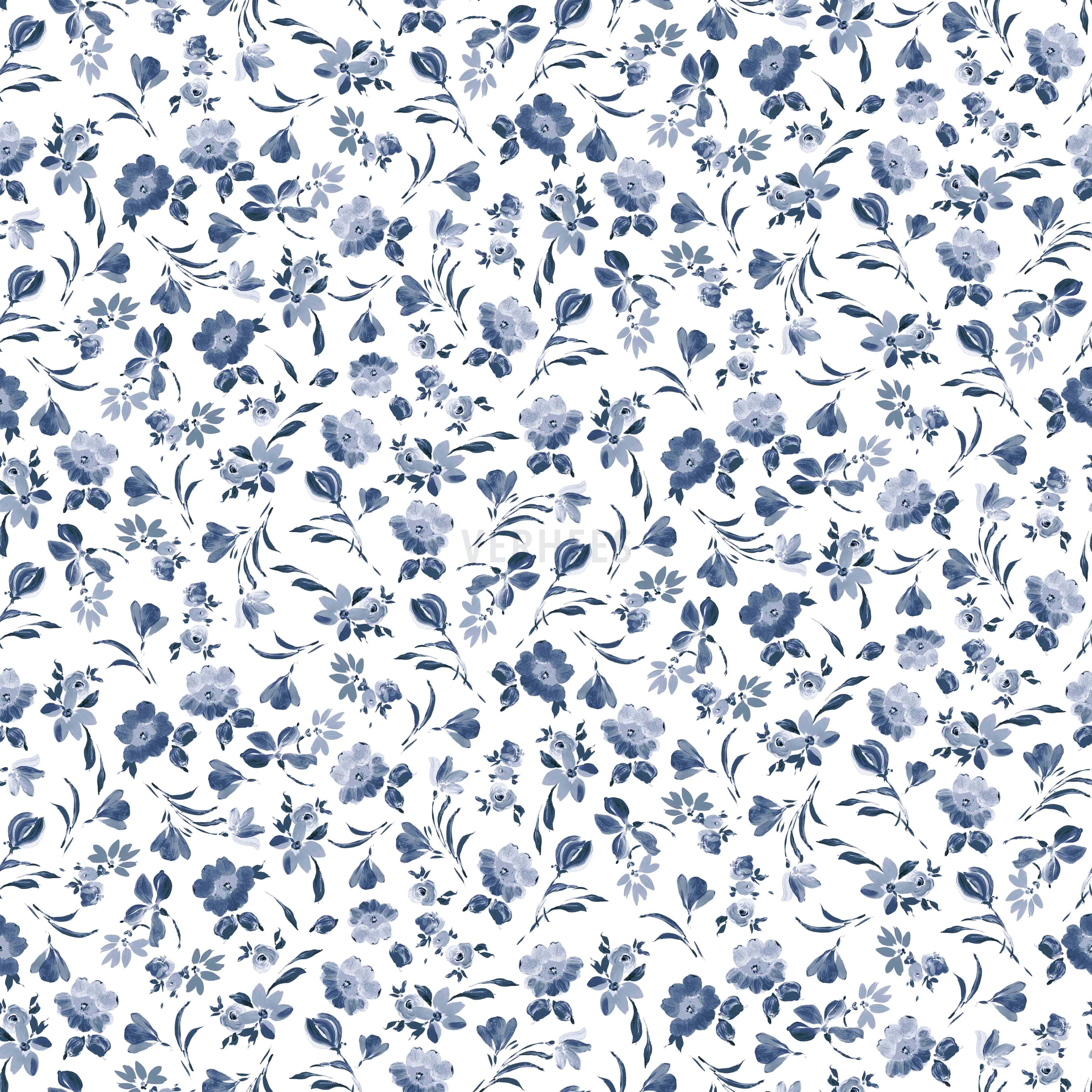 JERSEY DIGITAL FLOWERS WHITE/ BLUE (high resolution)