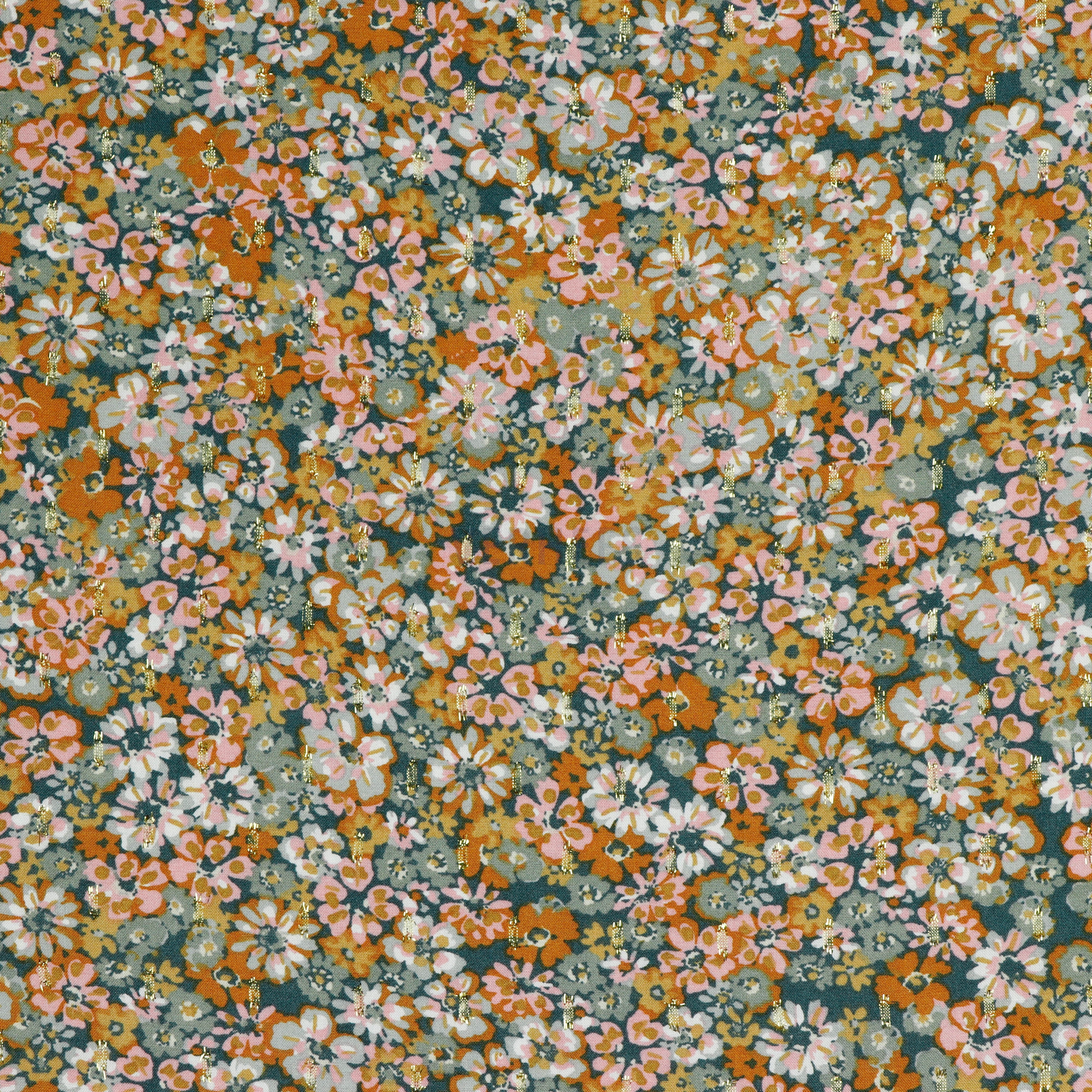 VISCOSE LUREX FLOWERS DARK CYAN (high resolution)