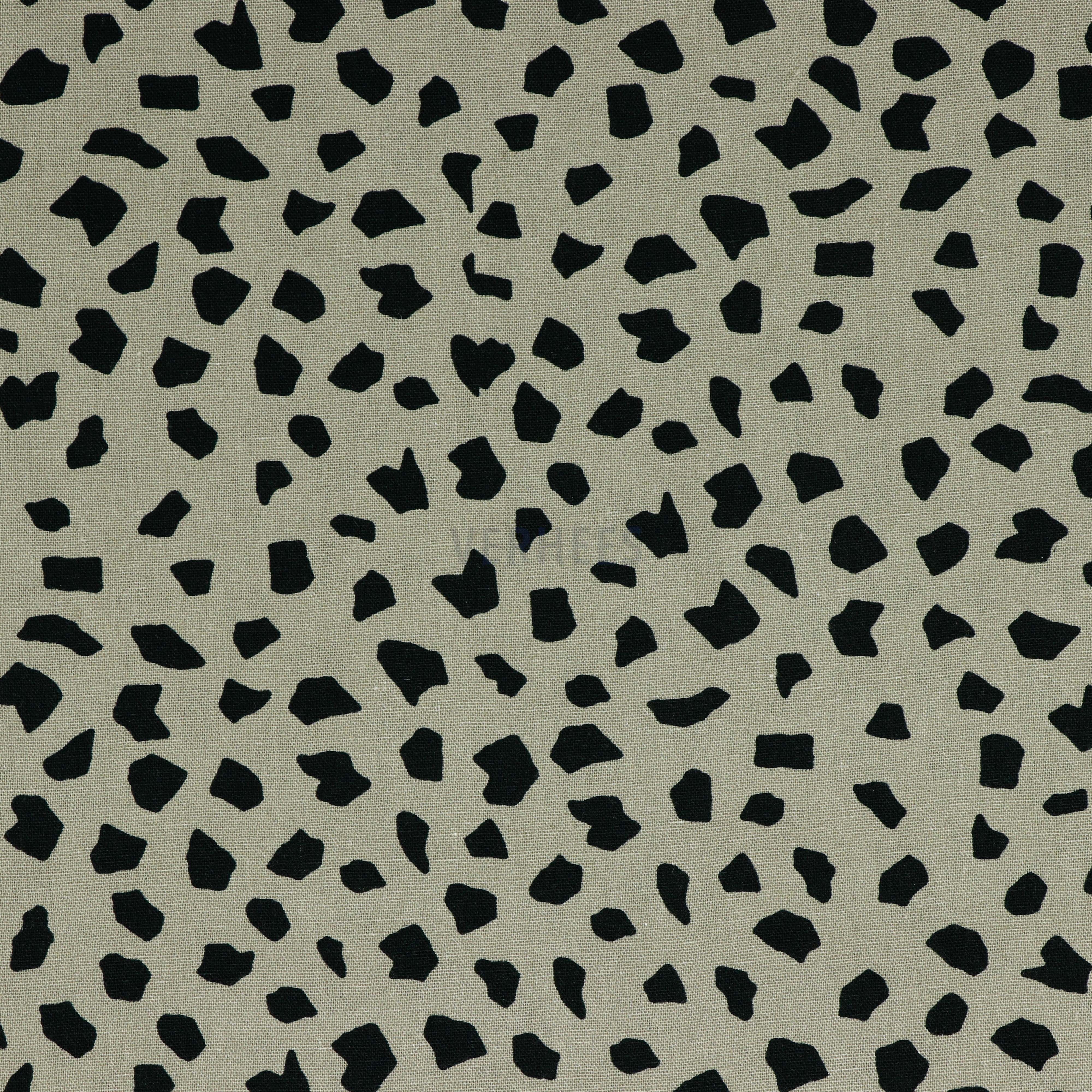 LINEN VISCOSE WASHED DOTS TAUPE (high resolution)