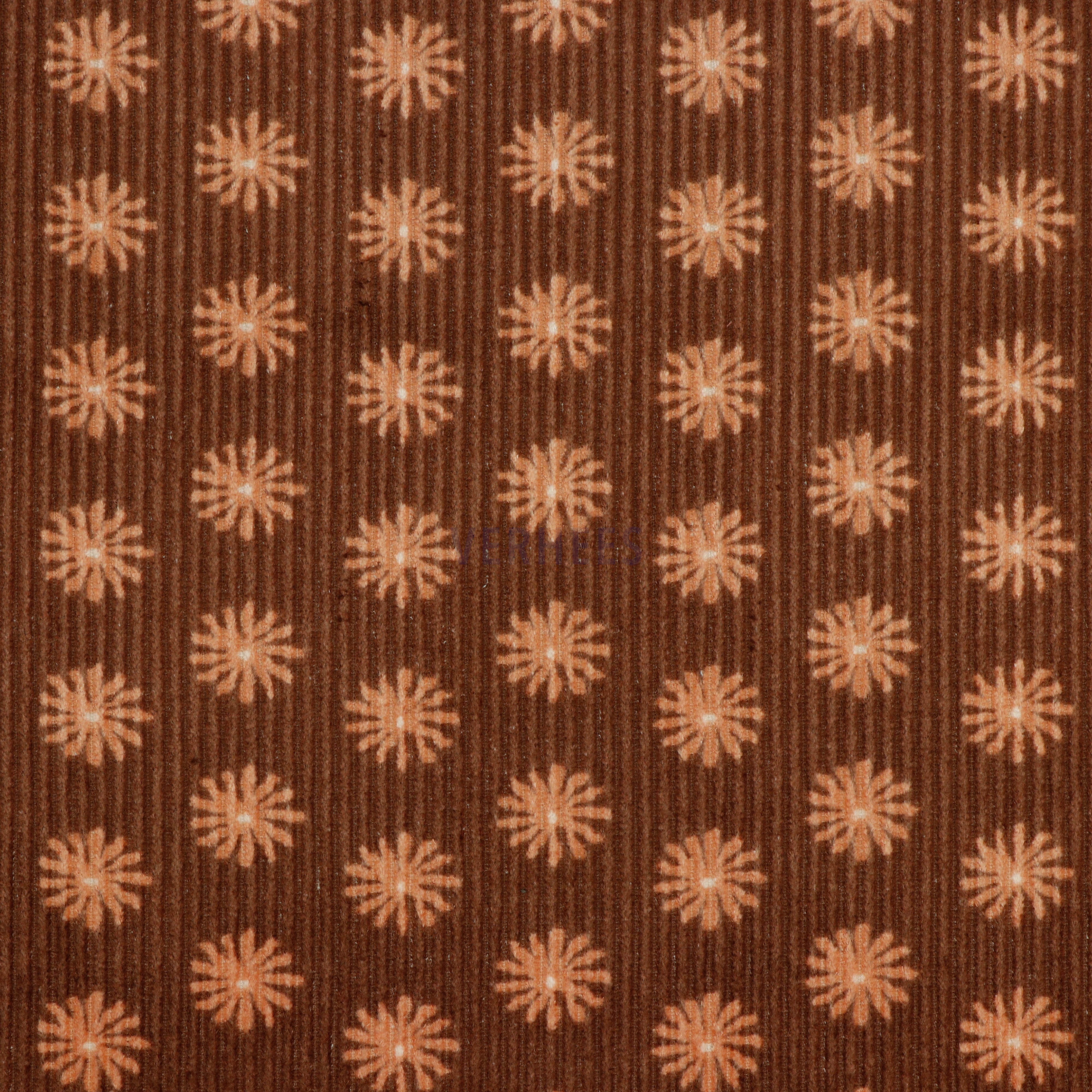 WASHED CORDUROY FLOWERS LIGHT BROWN (high resolution)