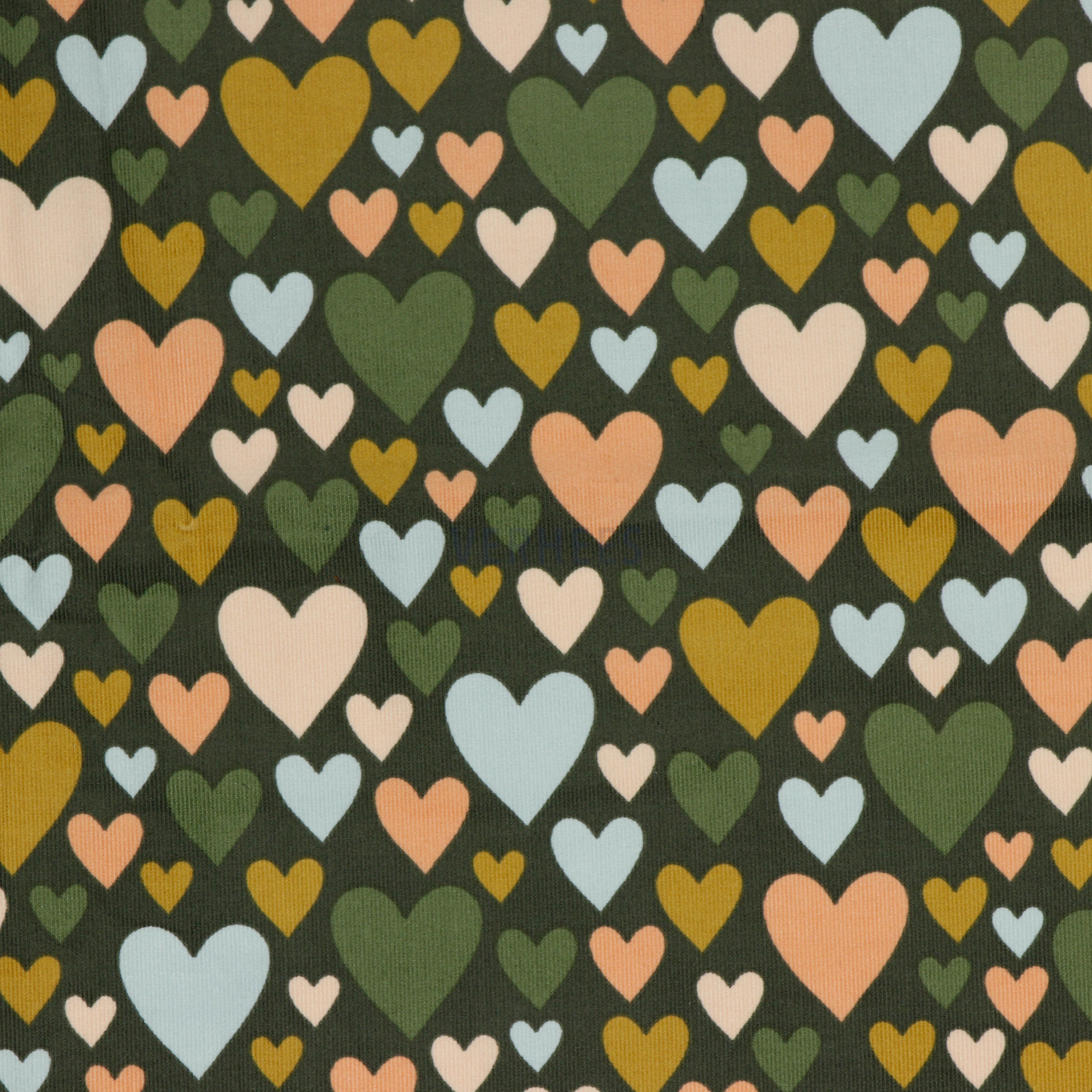 BABYCORD HEARTS FOREST GREEN (high resolution)