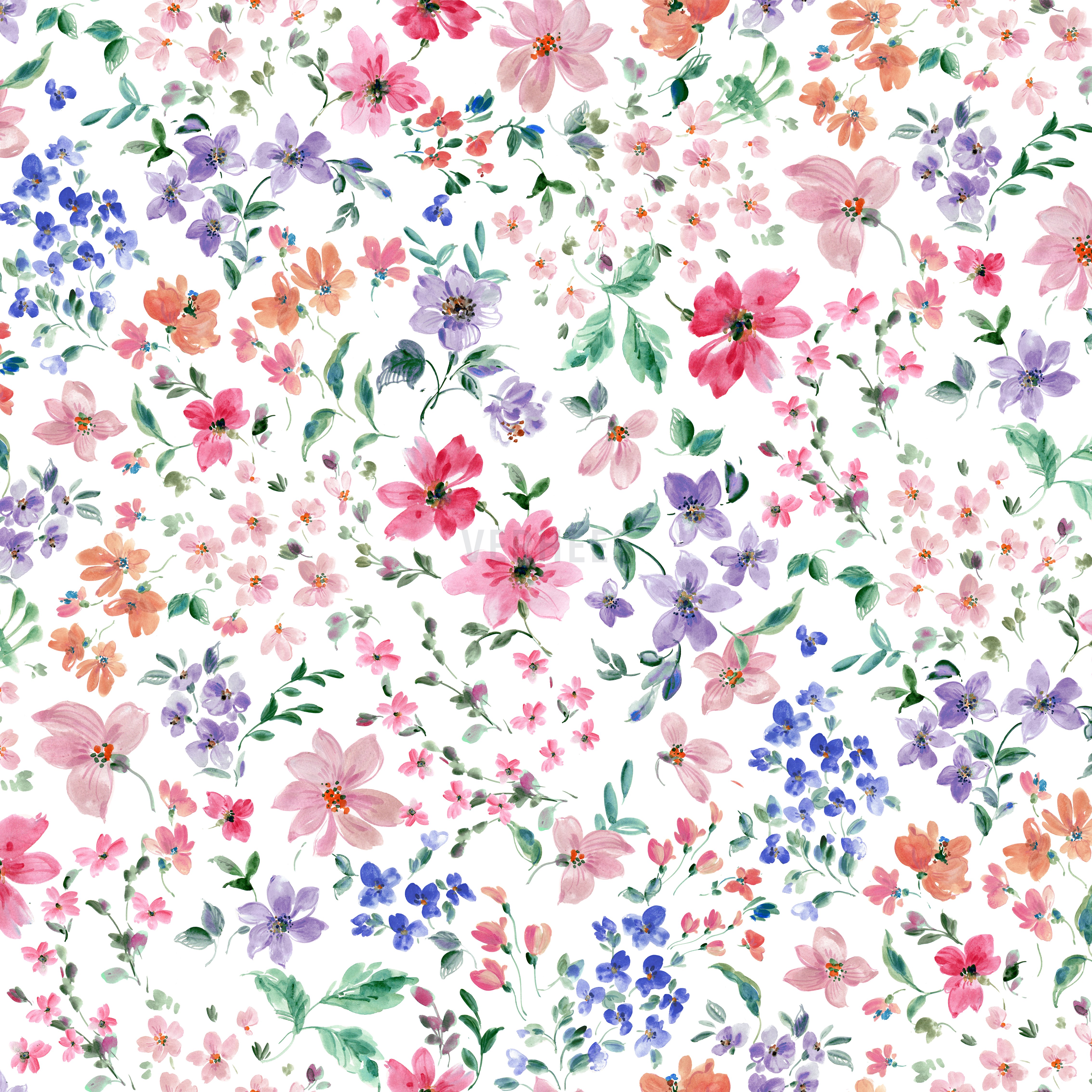 FRENCH TERRY DIGITAL FLOWERS WHITE (high resolution)