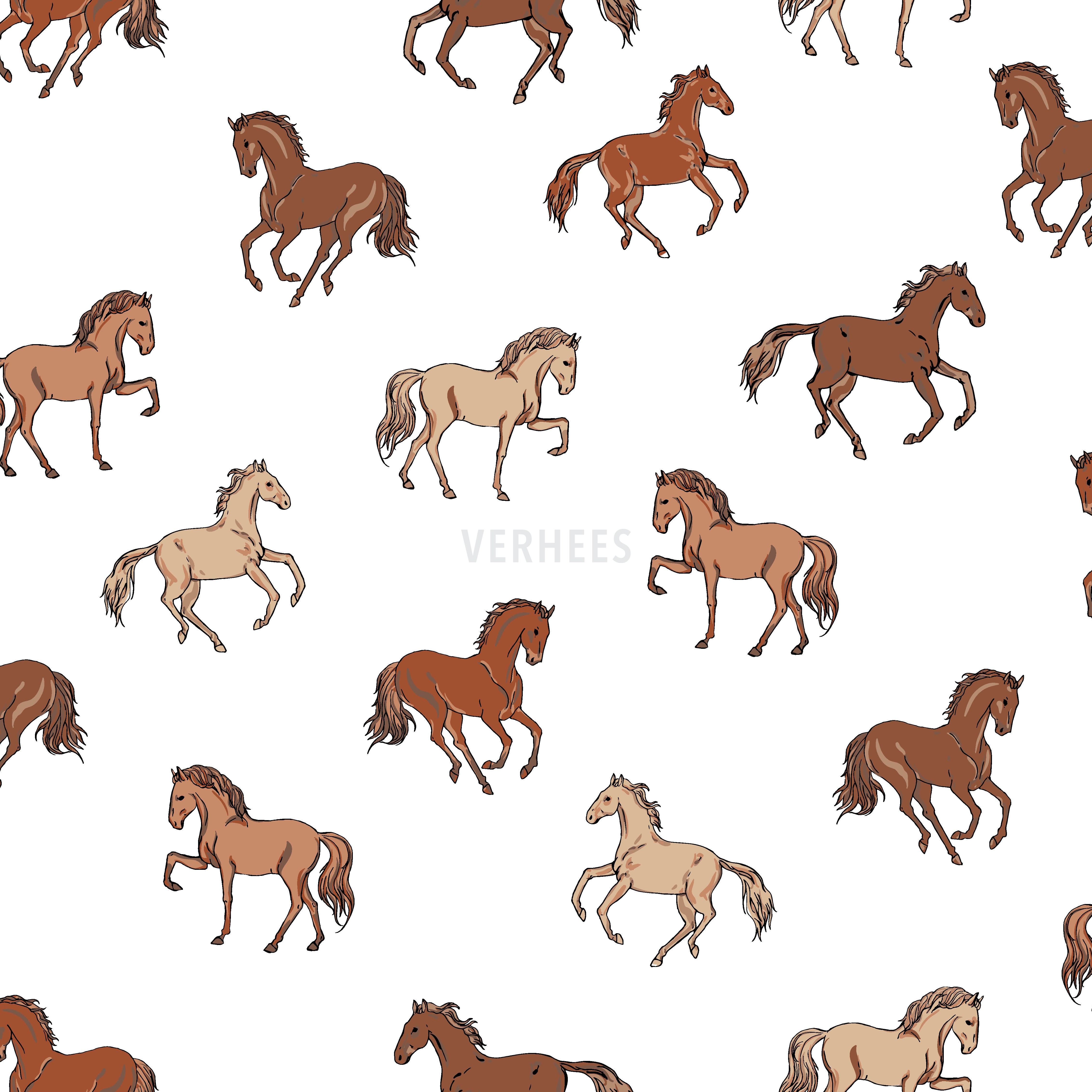 FRENCH TERRY HORSES WHITE (high resolution)