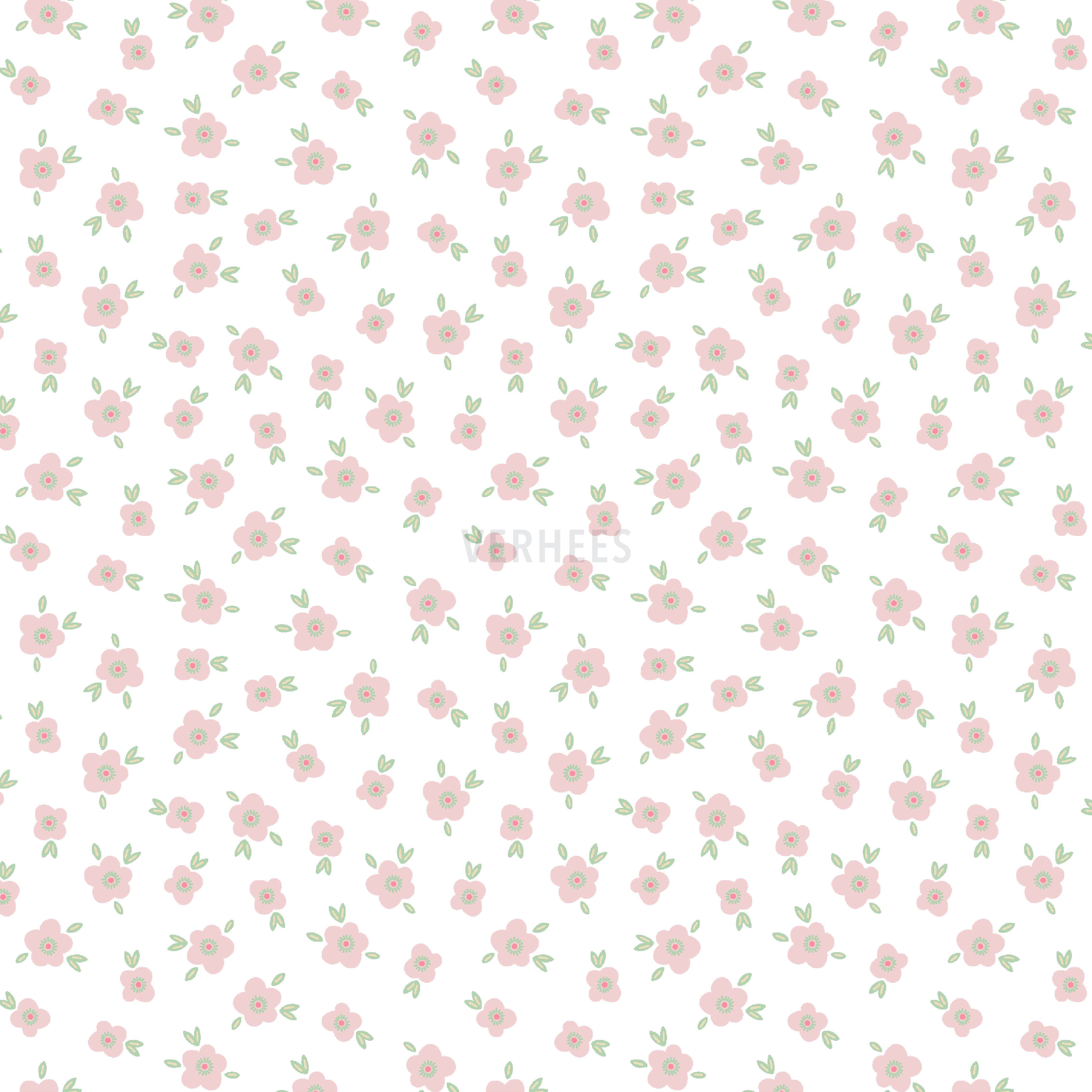 POPLIN FLOWERS WHITE (high resolution)