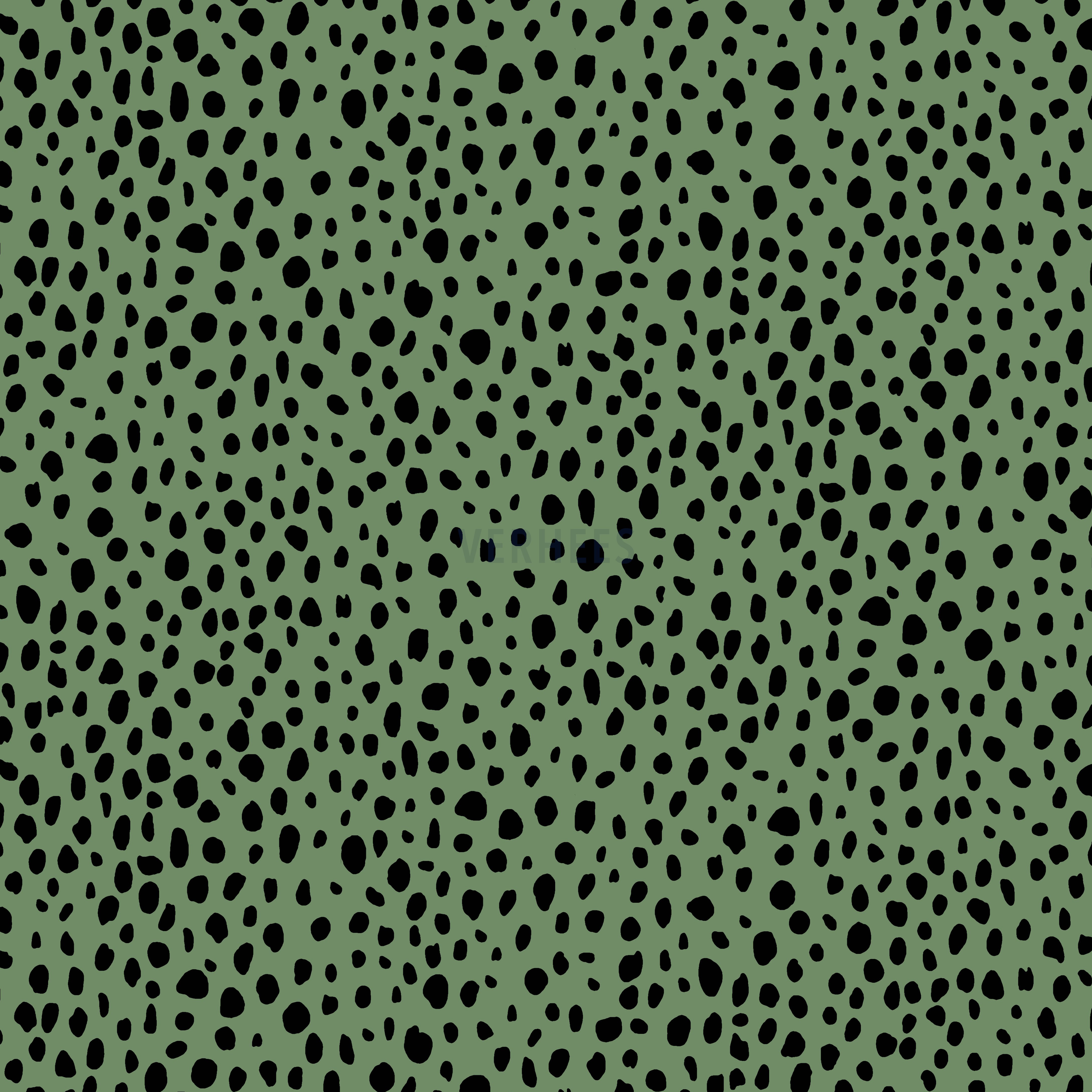 FRENCH TERRY RAIN OF DOTS LIGHT GREEN (high resolution)