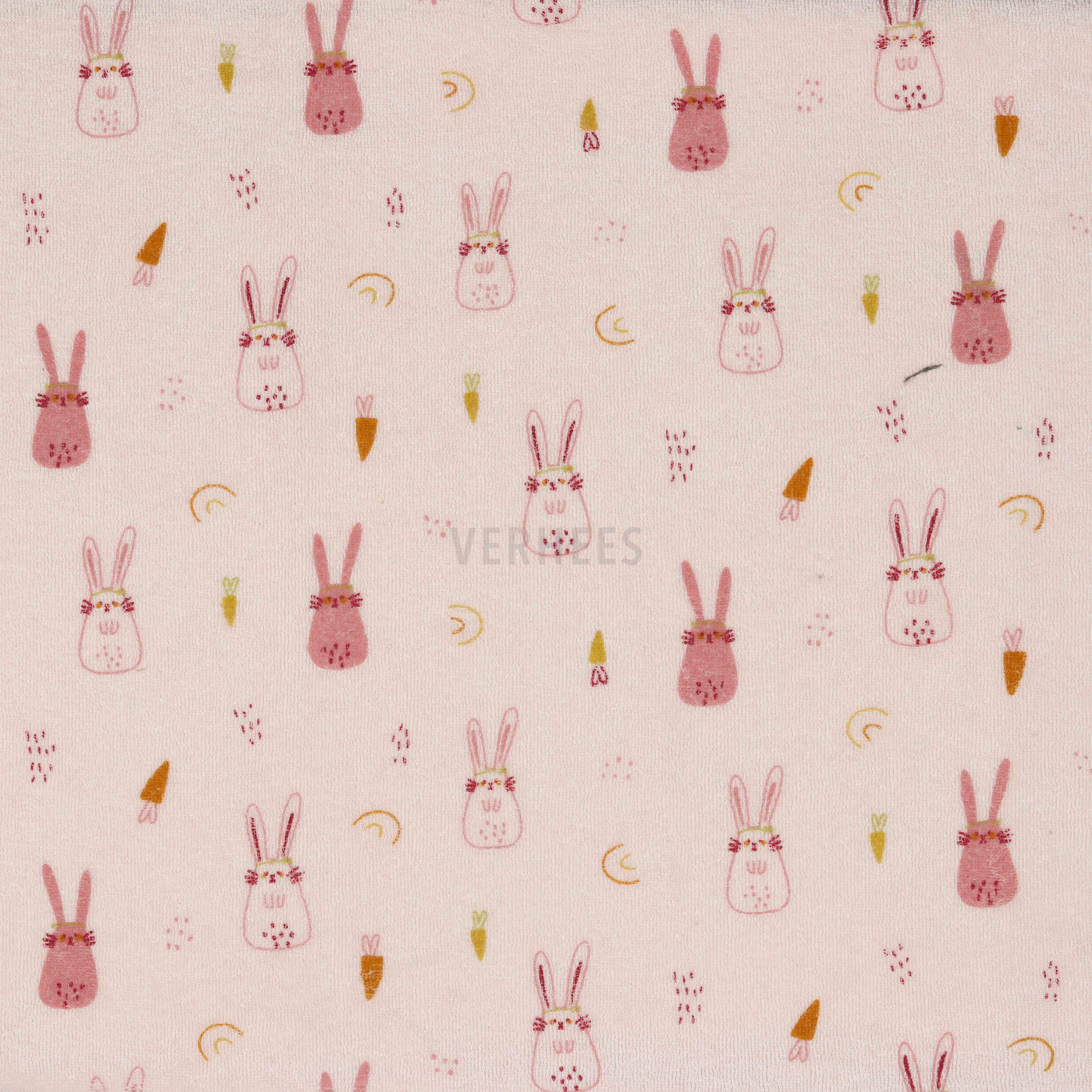STRETCH TOWELING BUNNIES LIGHT ROSE (high resolution)