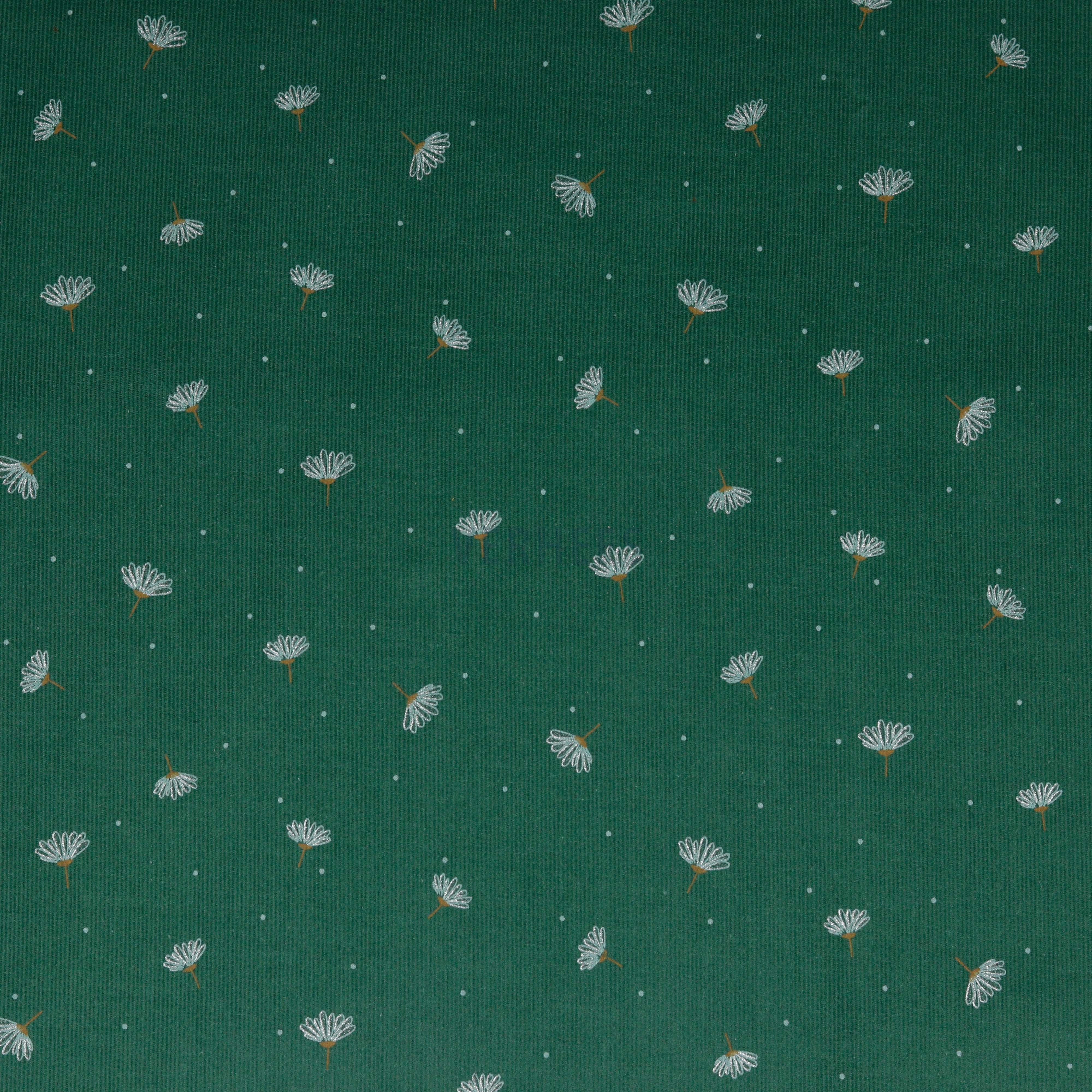 BABYCORD GLITTER FLOWER DARK GREEN (high resolution)