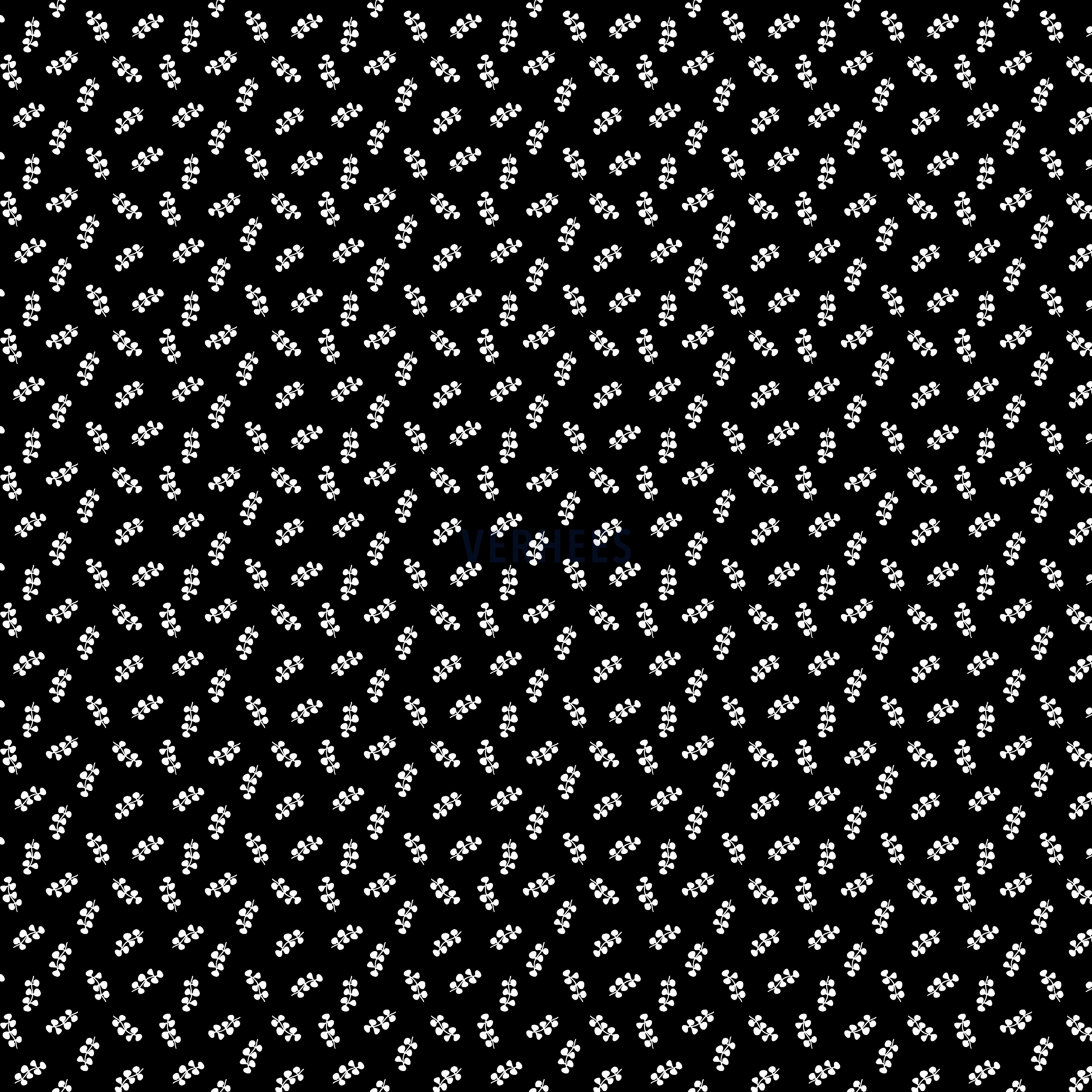 POPLIN LEAVES BLACK (high resolution)