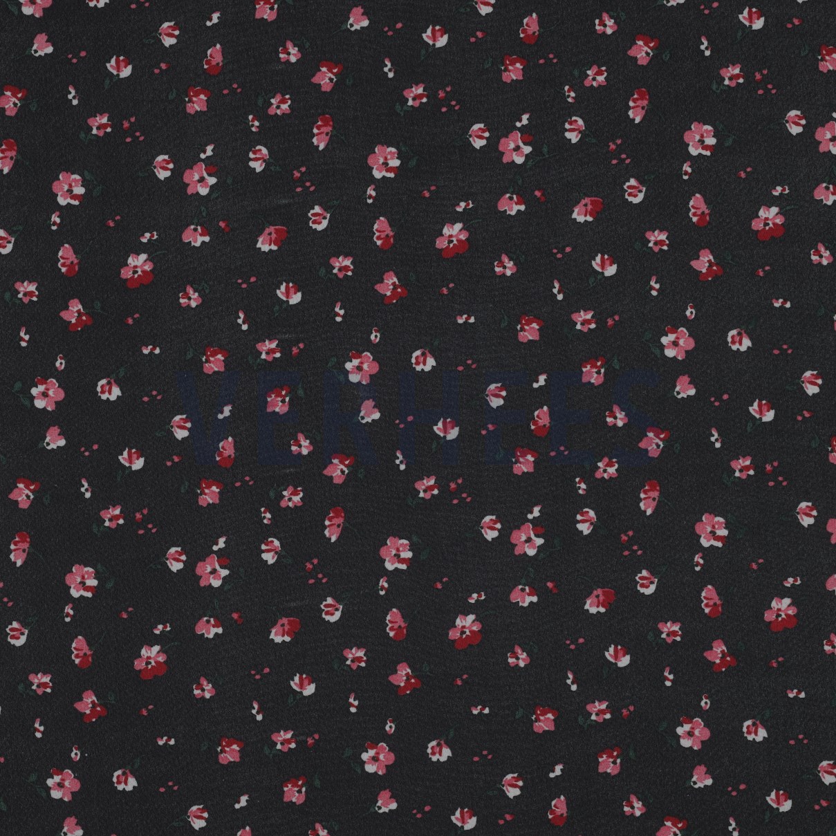 CHIFFON FLOWERS BLACK / PINK (high resolution)