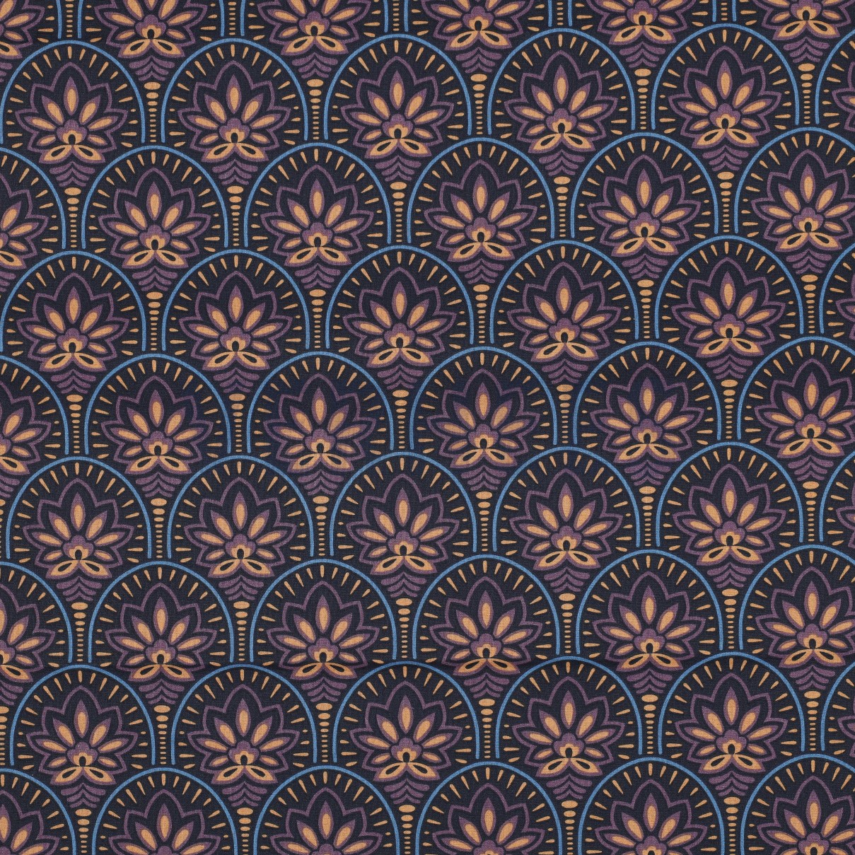 COATED COTTON ABSTRACT NAVY (high resolution)