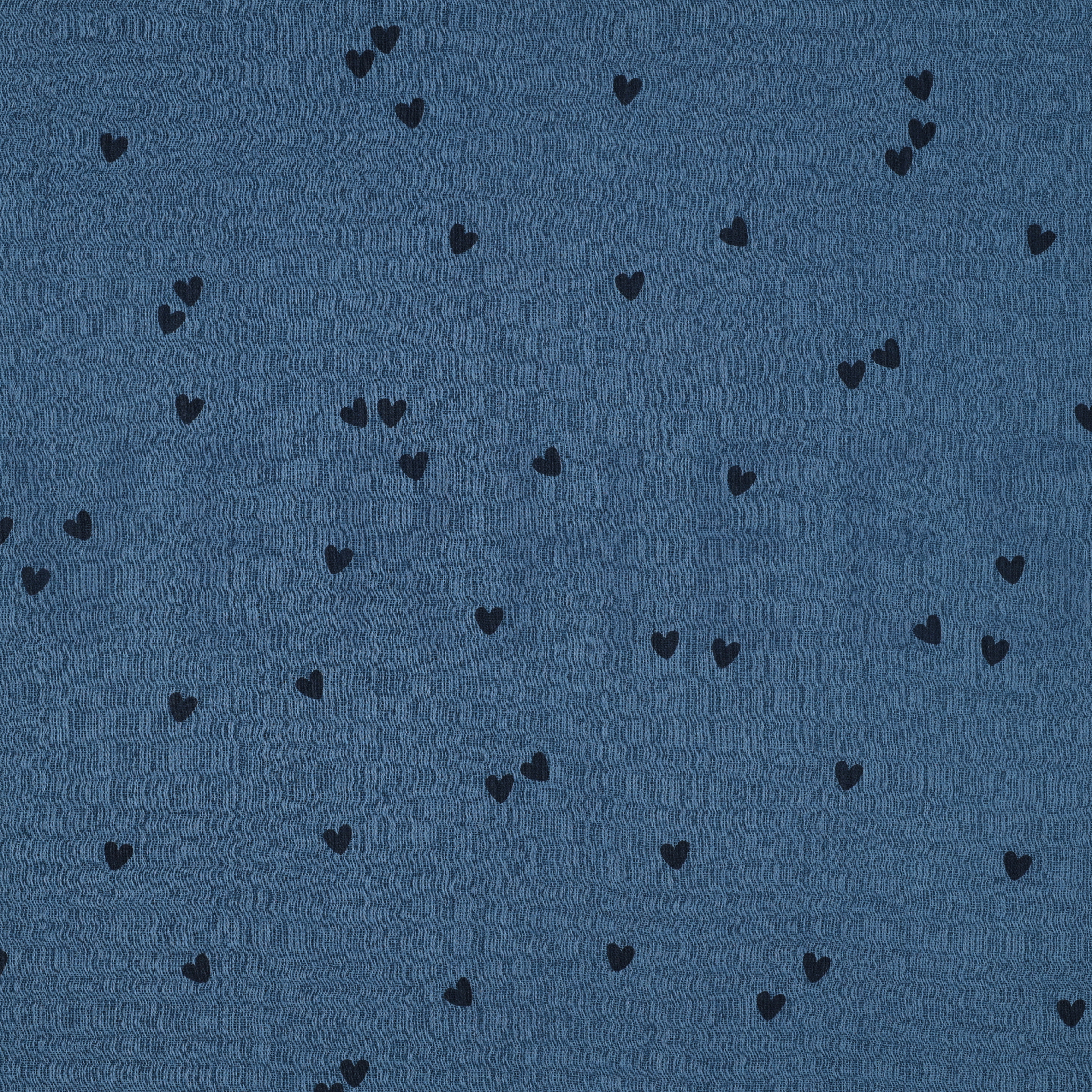 DOUBLE GAUZE SMALL HEARTS INDIGO (high resolution)