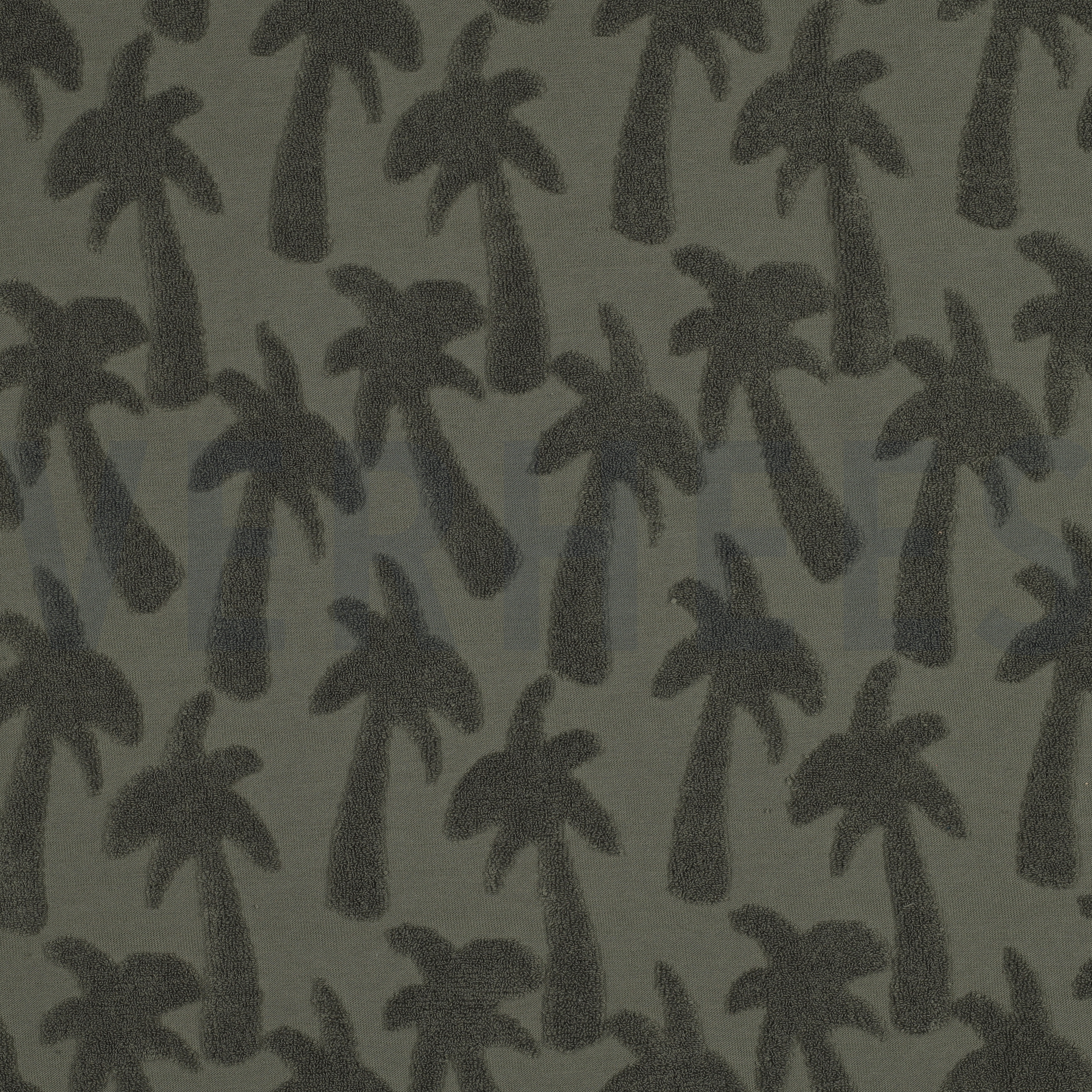 COTTON TOWELLING KNIT PALMTREES ARMY (high resolution)