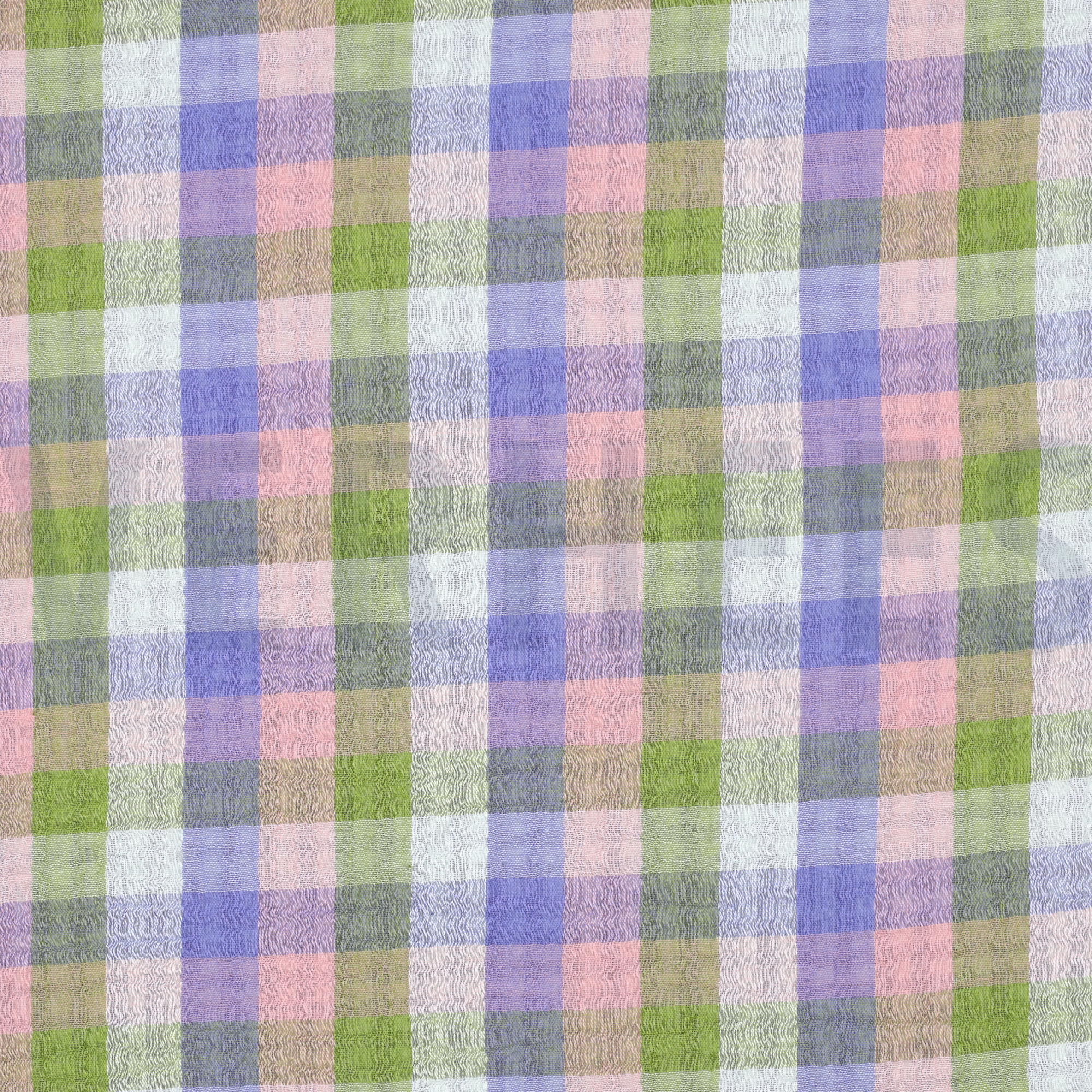 DOUBLE GAUZE DOUBLE SIDED CHECKS LIGHT PINK / LAVENDER (high resolution)
