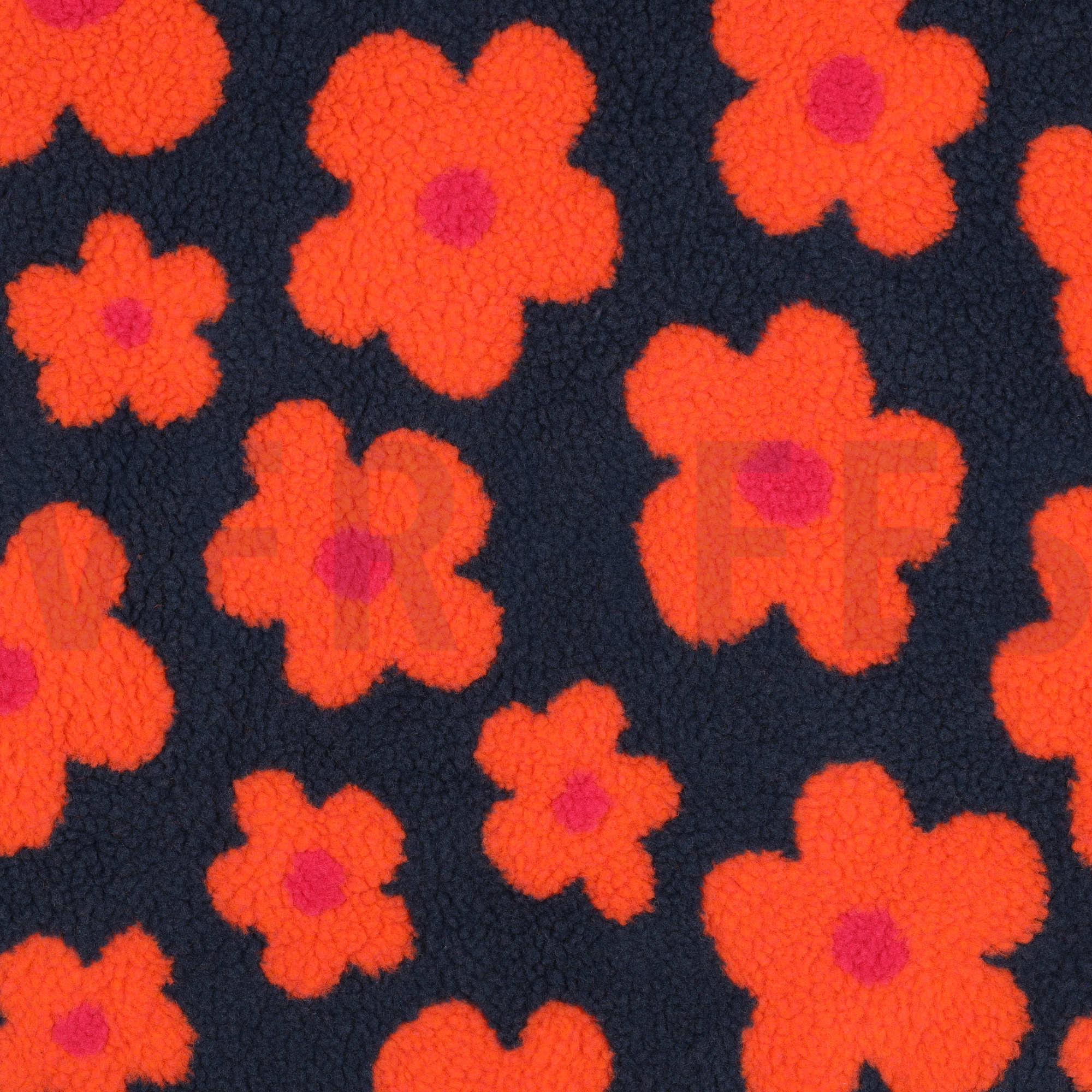 TEDDY FLOWERS NAVY/CORAL (high resolution)