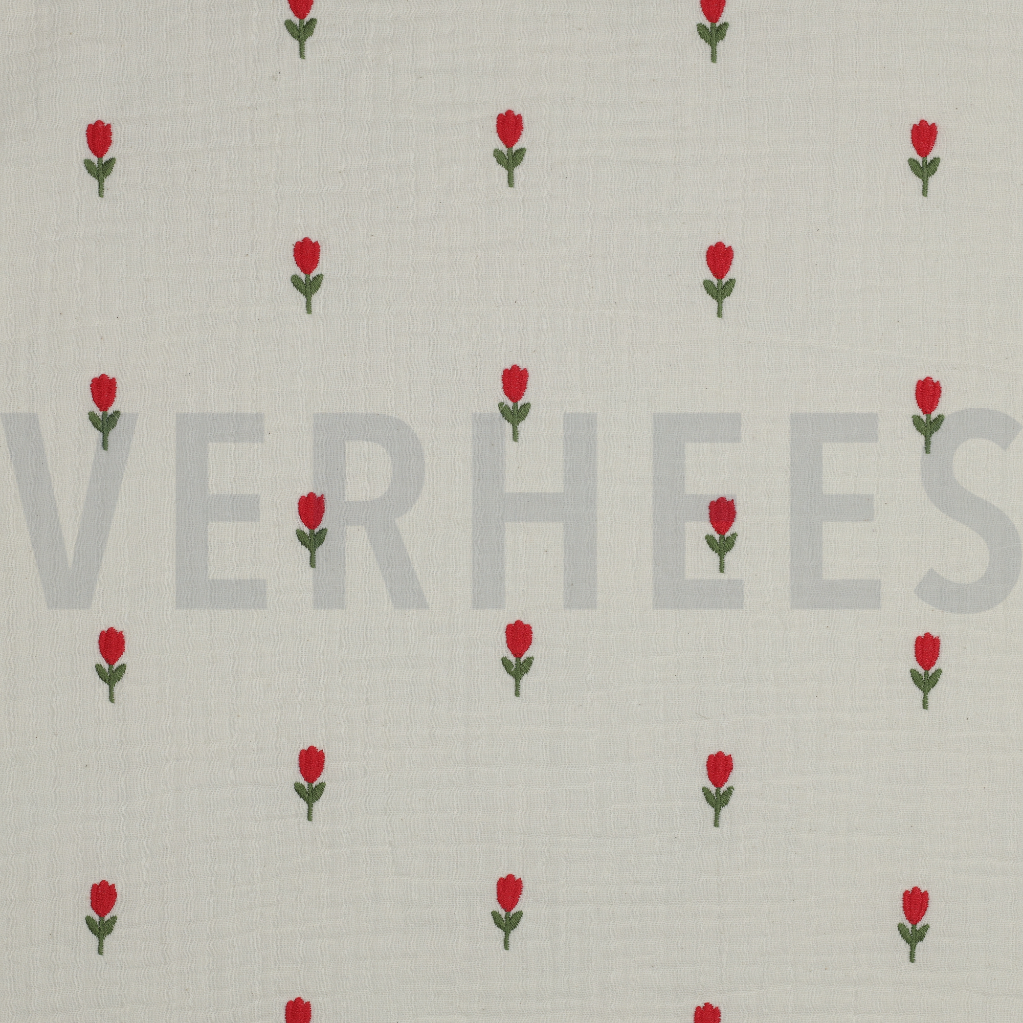 DOUBLE GAUZE EMBROIDERY FLOWERS NATUREL (high resolution)