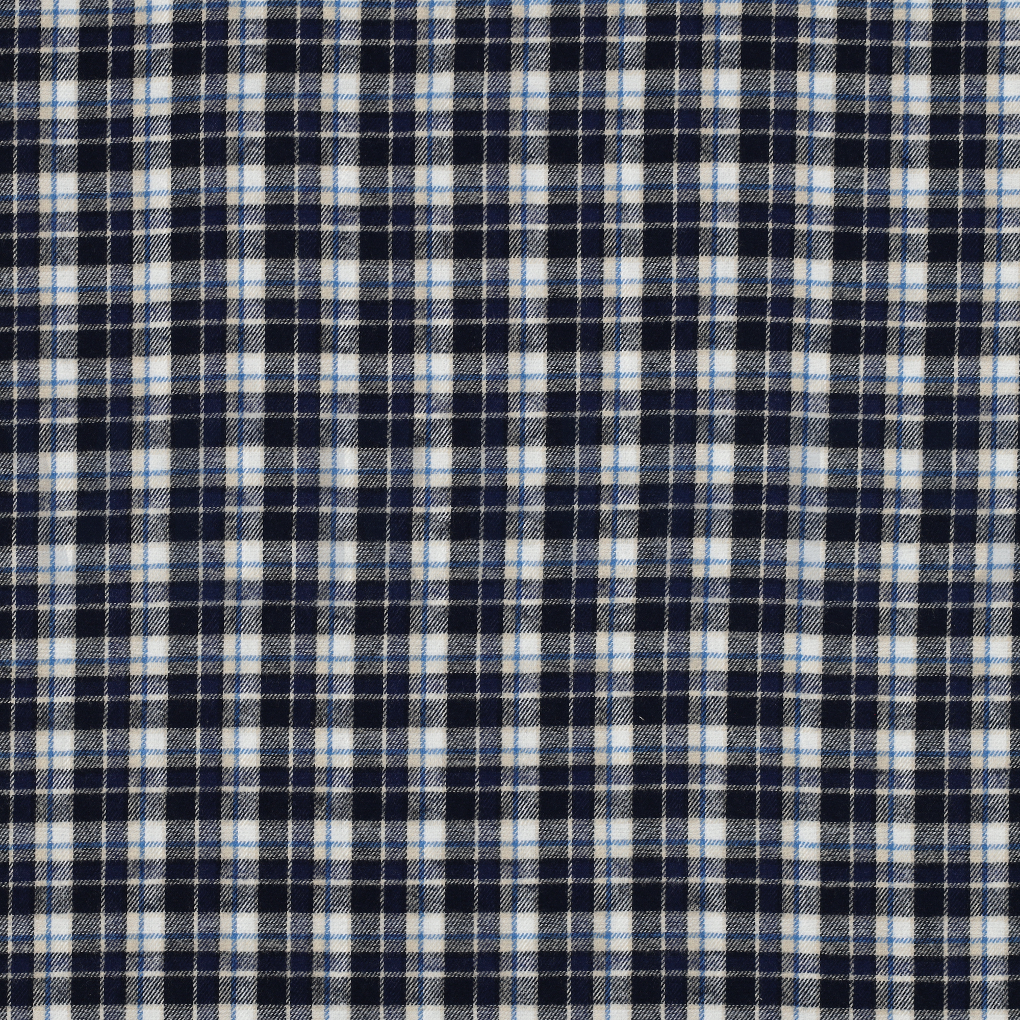 COTTON YARN DYED BRUSHED CHECKS NAVY (high resolution)