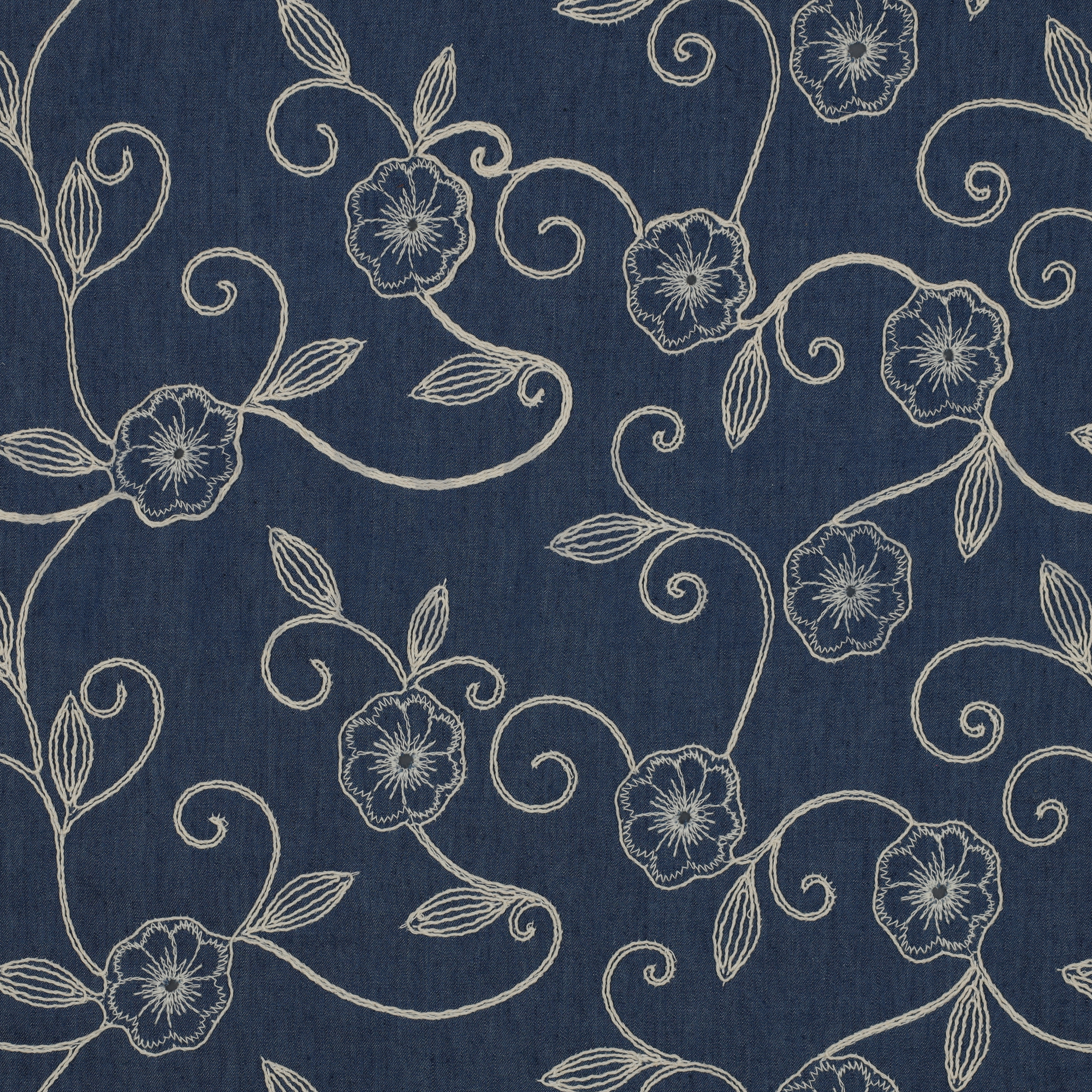 DENIM EMBROIDERY FLOWERS JEANS (high resolution)