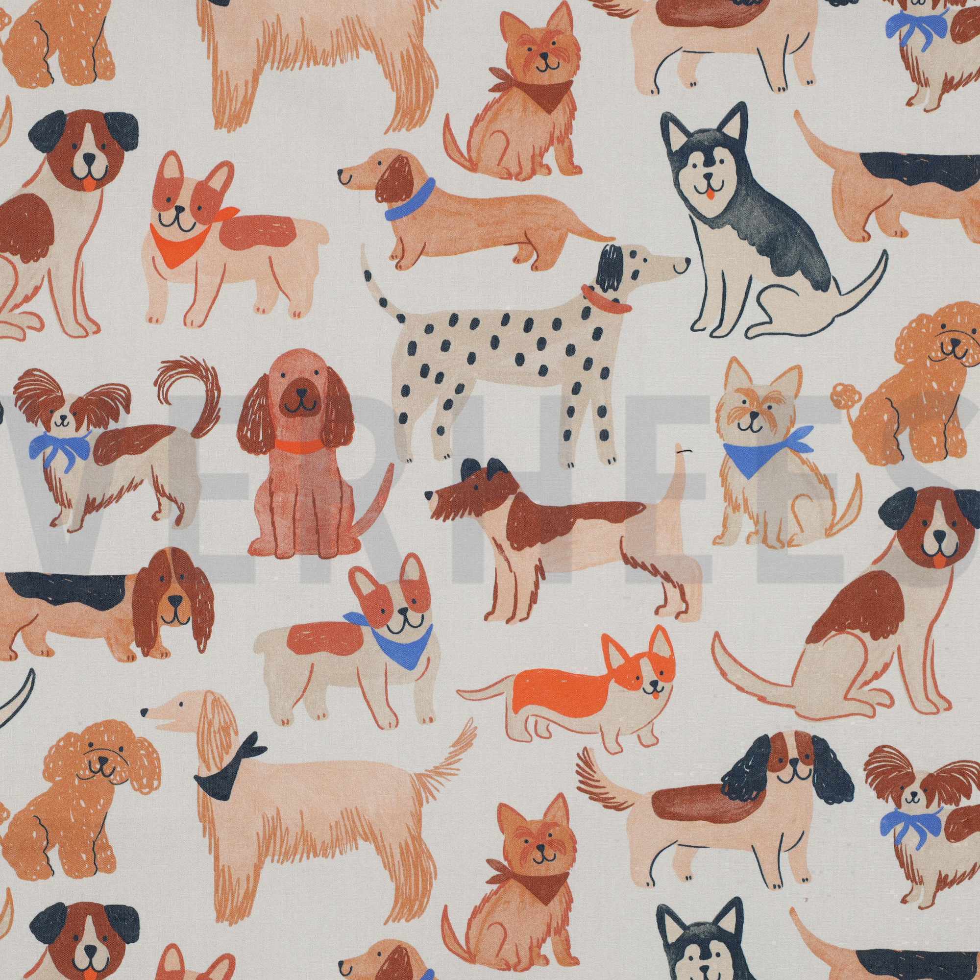 FINE POPLIN DIGITAL DOGS OFF-WHITE (high resolution)