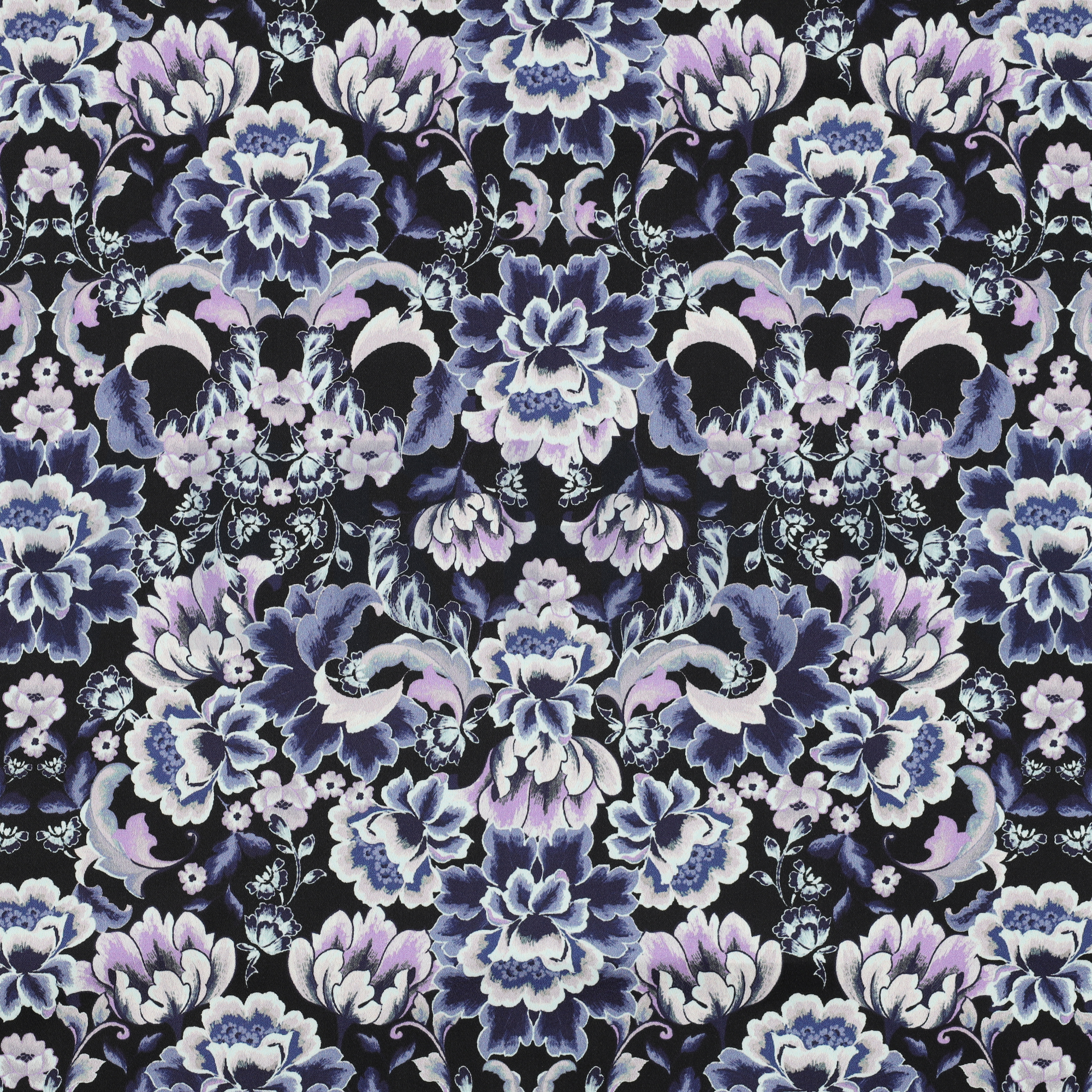 COTTON SATIN DIGITAL FLOWERS BLACK (high resolution)