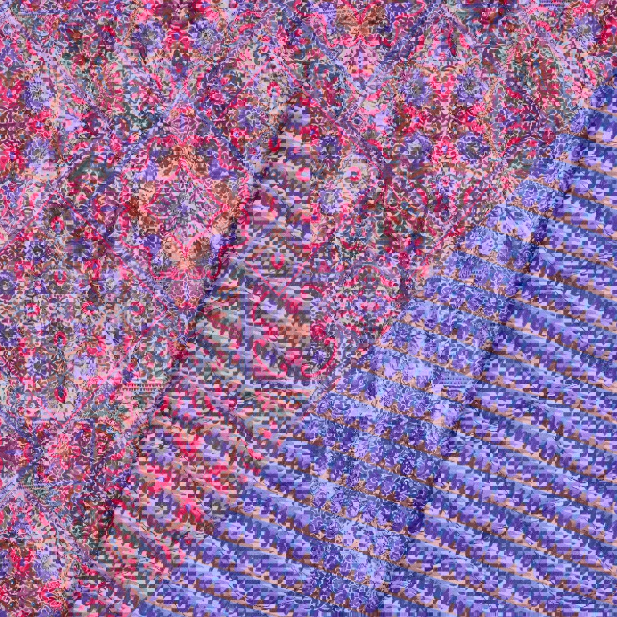 COTTON VOILE STEPPED DIGITAL PATCHWORK BLUE (high resolution)