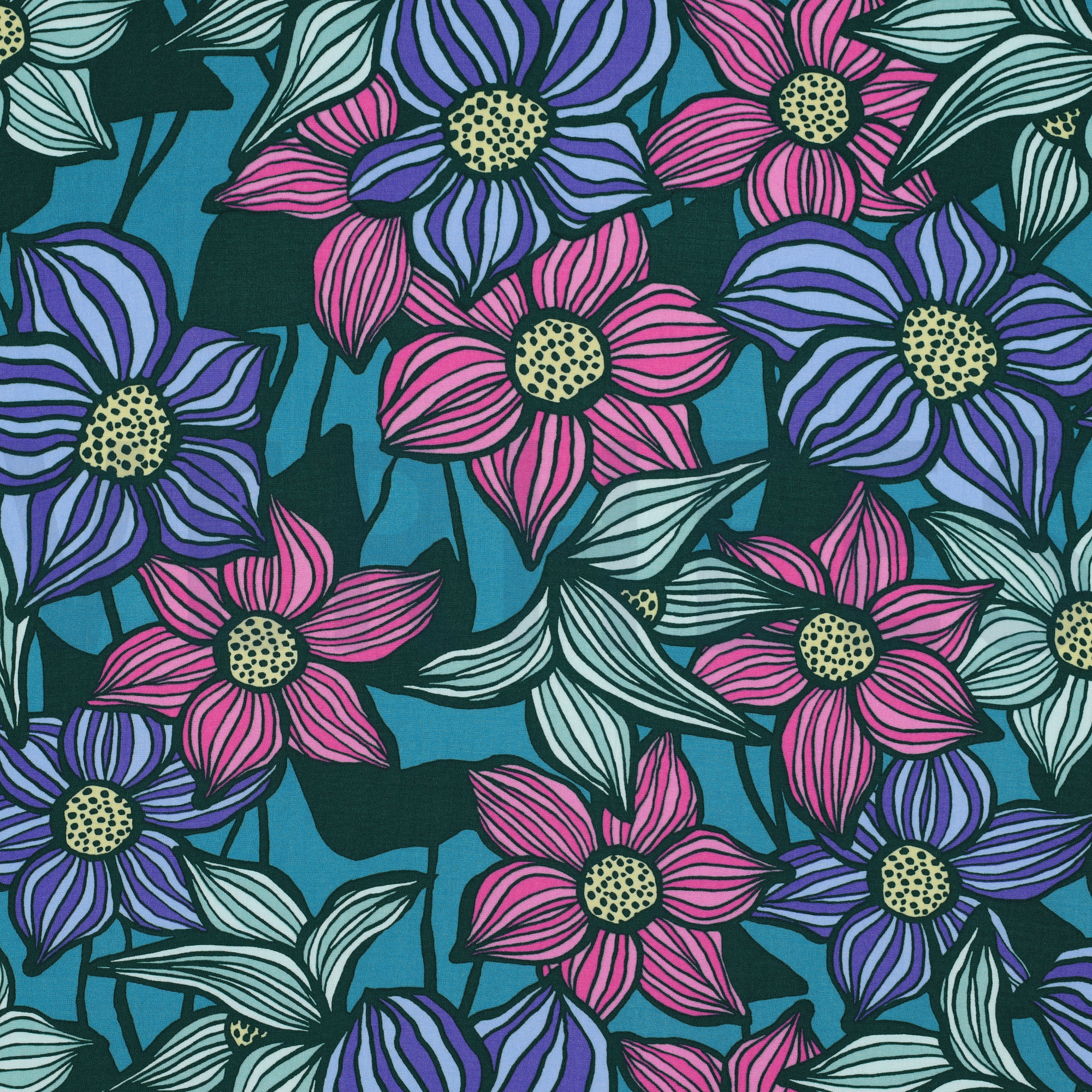 LENZING™ ECOVERO™ FLOWERS PETROL (high resolution)