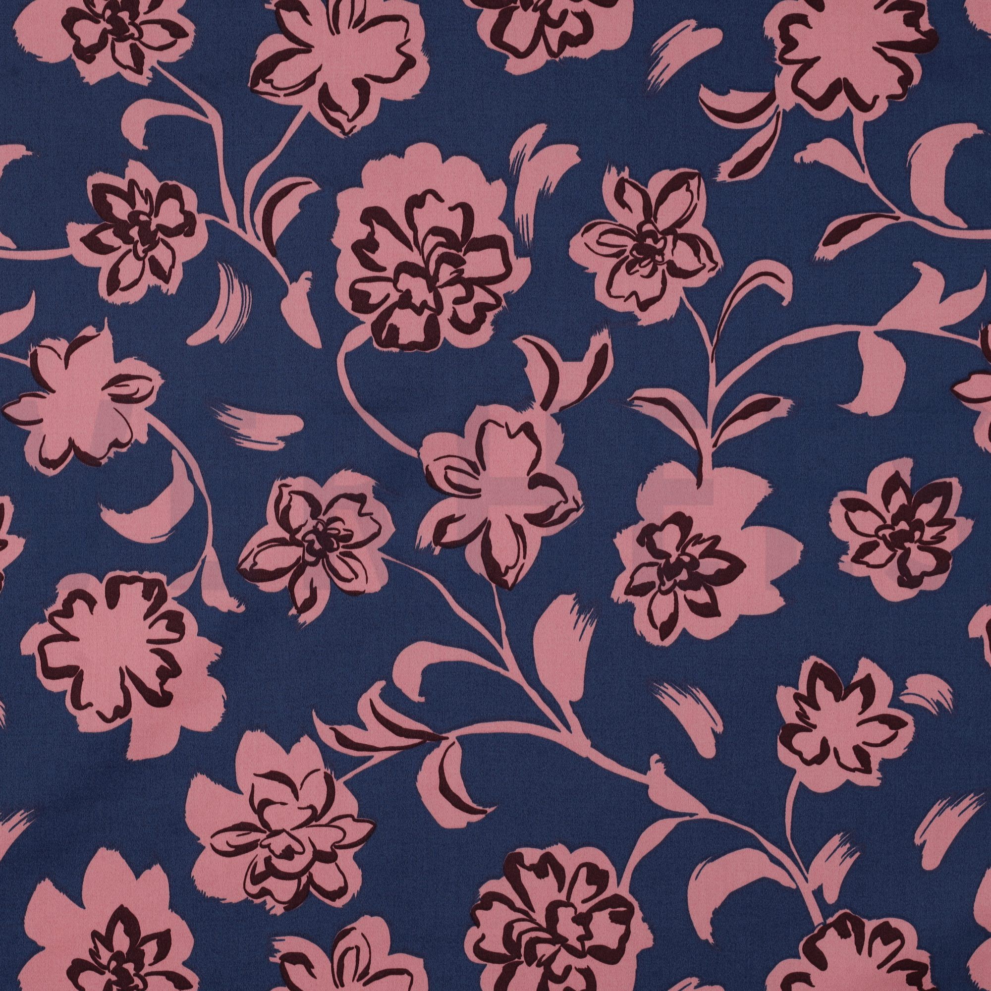 COTTON SATIN FLOWERS BLUE (high resolution)