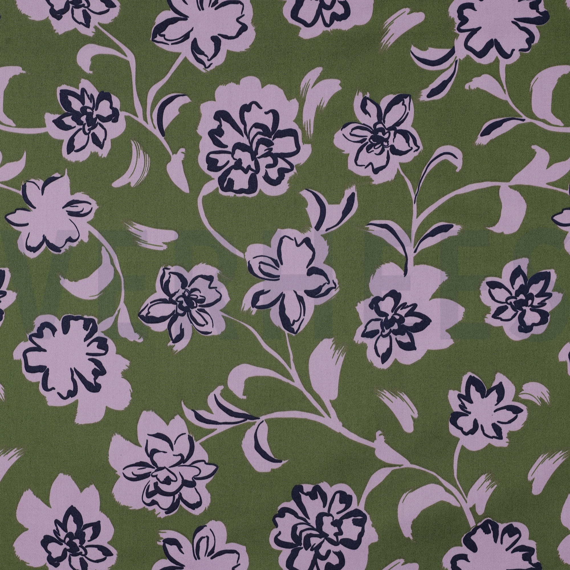 COTTON SATIN FLOWERS ARMY GREEN (high resolution)