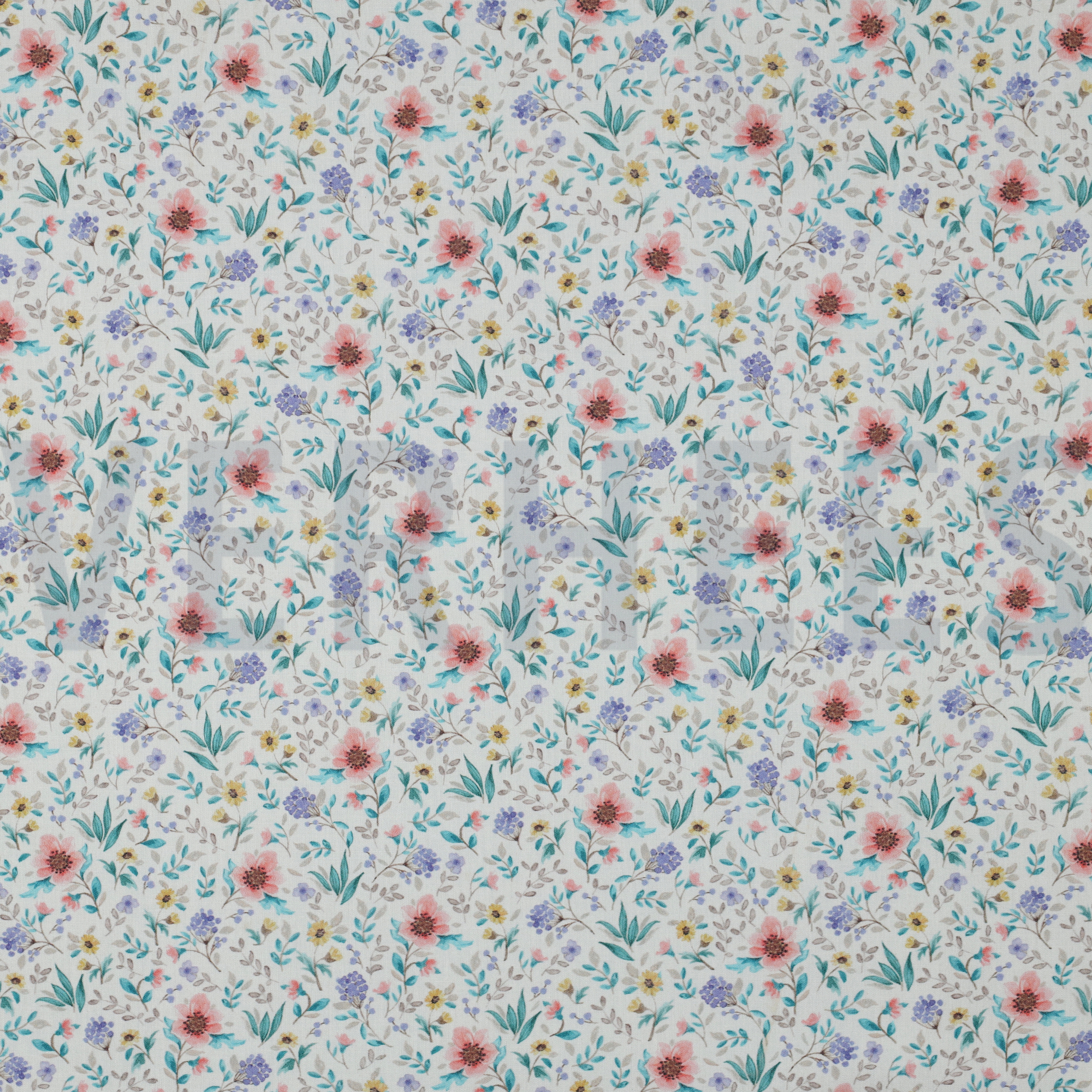 FINE POPLIN DIGITAL FLOWERS OFF-WHITE (high resolution)