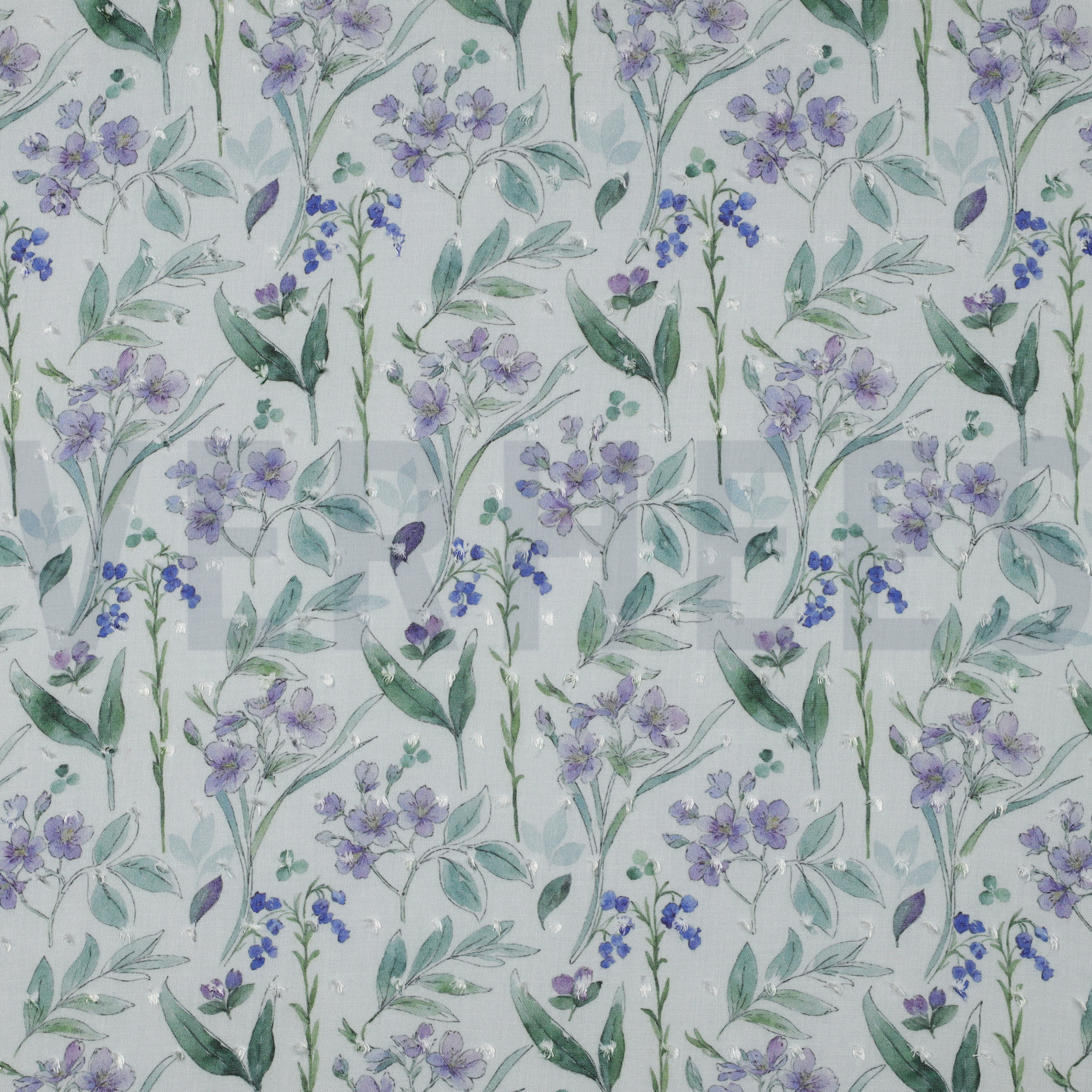 VISCOSE DOBBY DIGITAL FLOWERS WHITE (high resolution)