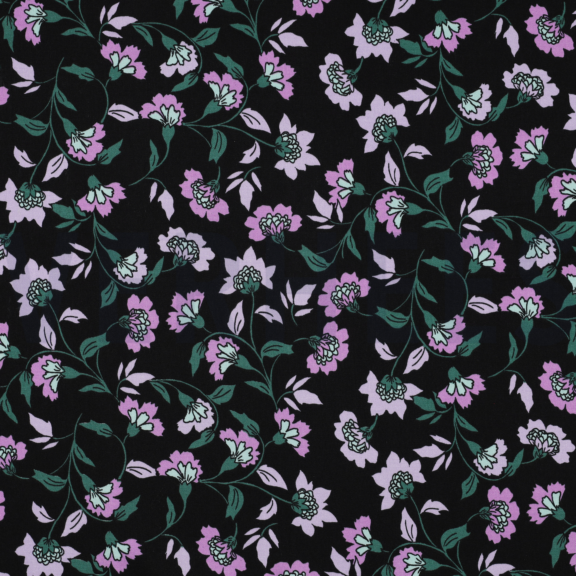 ROSELLA STRETCH FLOWERS BLACK (high resolution)
