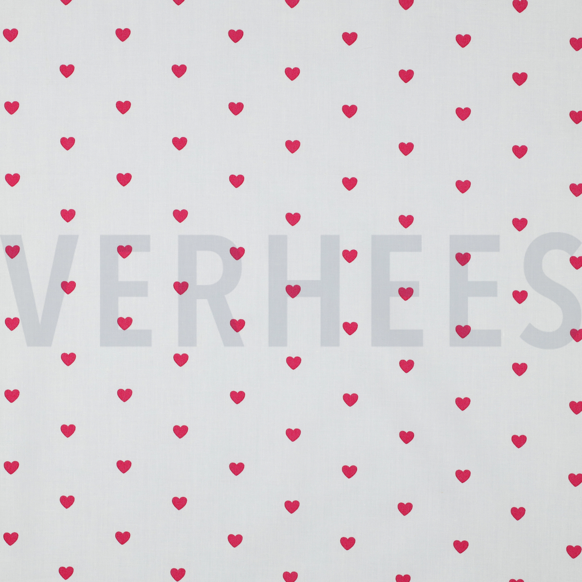 FINE POPLIN HEARTS WHITE / FUCHSIA (high resolution)