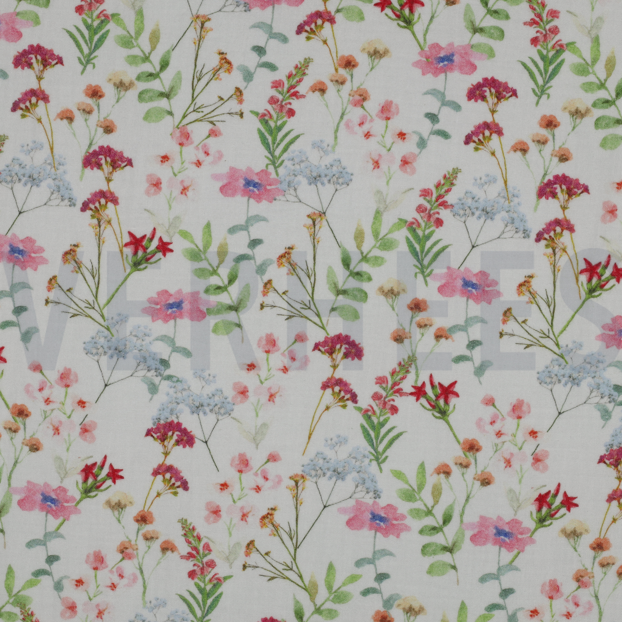 DOUBLE GAUZE DIGITAL FLOWERS WHITE (high resolution)